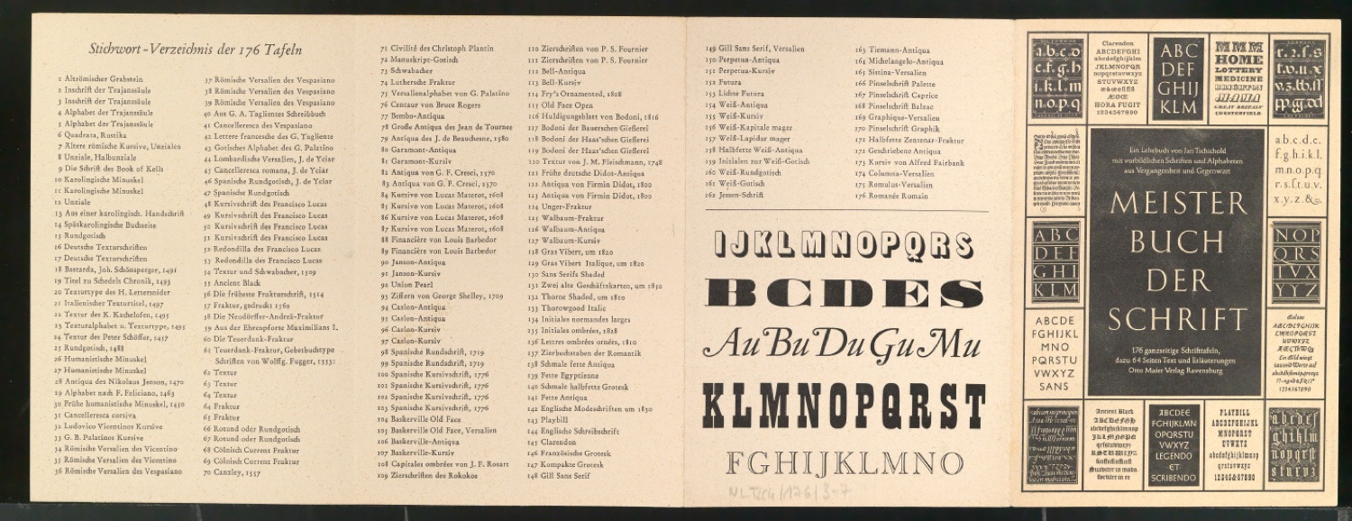 Probedrucke von Werbeprospekten mit Bestellschein für Meisterbuch der Schrift — Blatt 17