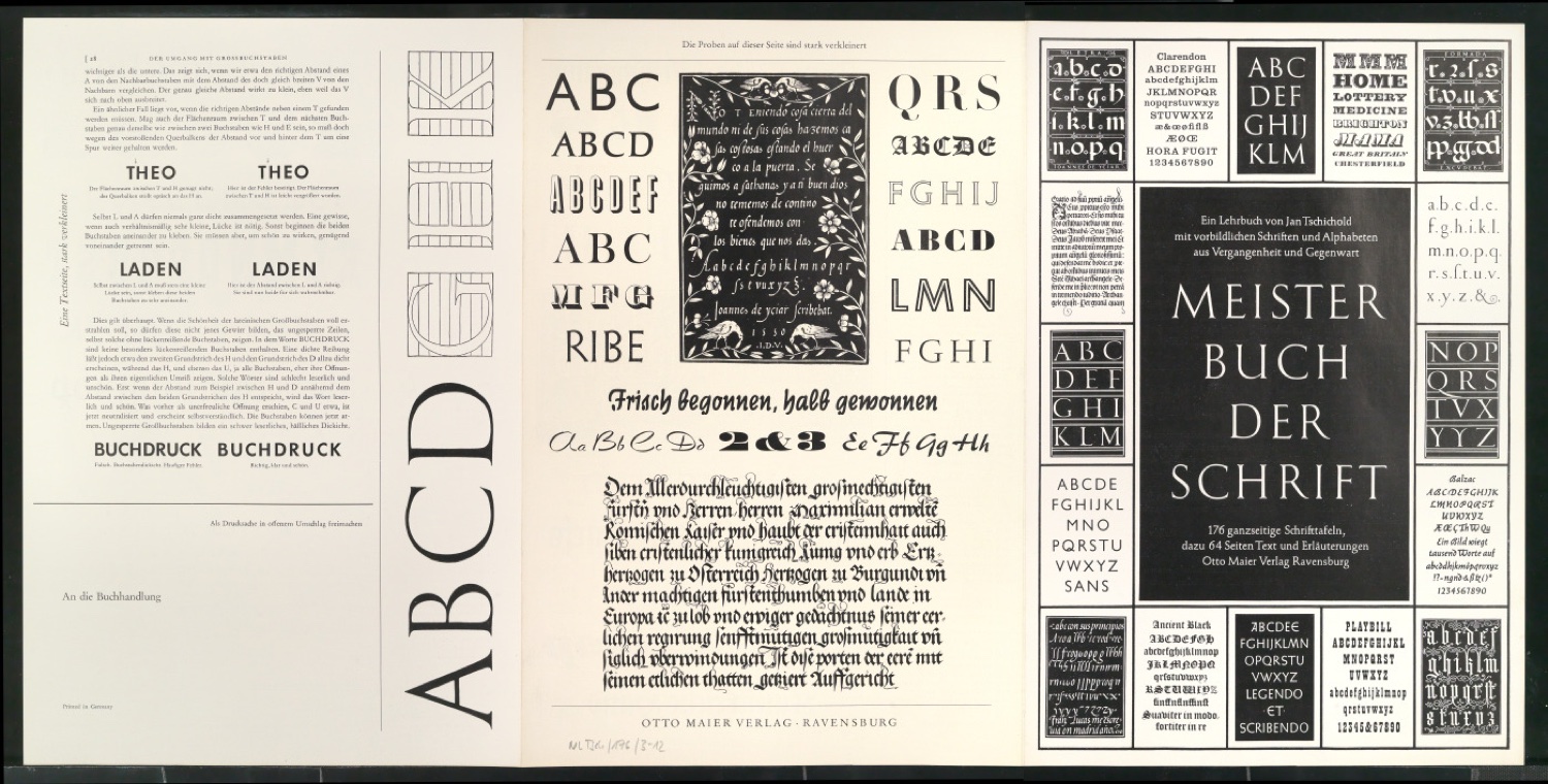 Probedrucke von Werbeprospekten mit Bestellschein für Meisterbuch der Schrift — Blatt 28