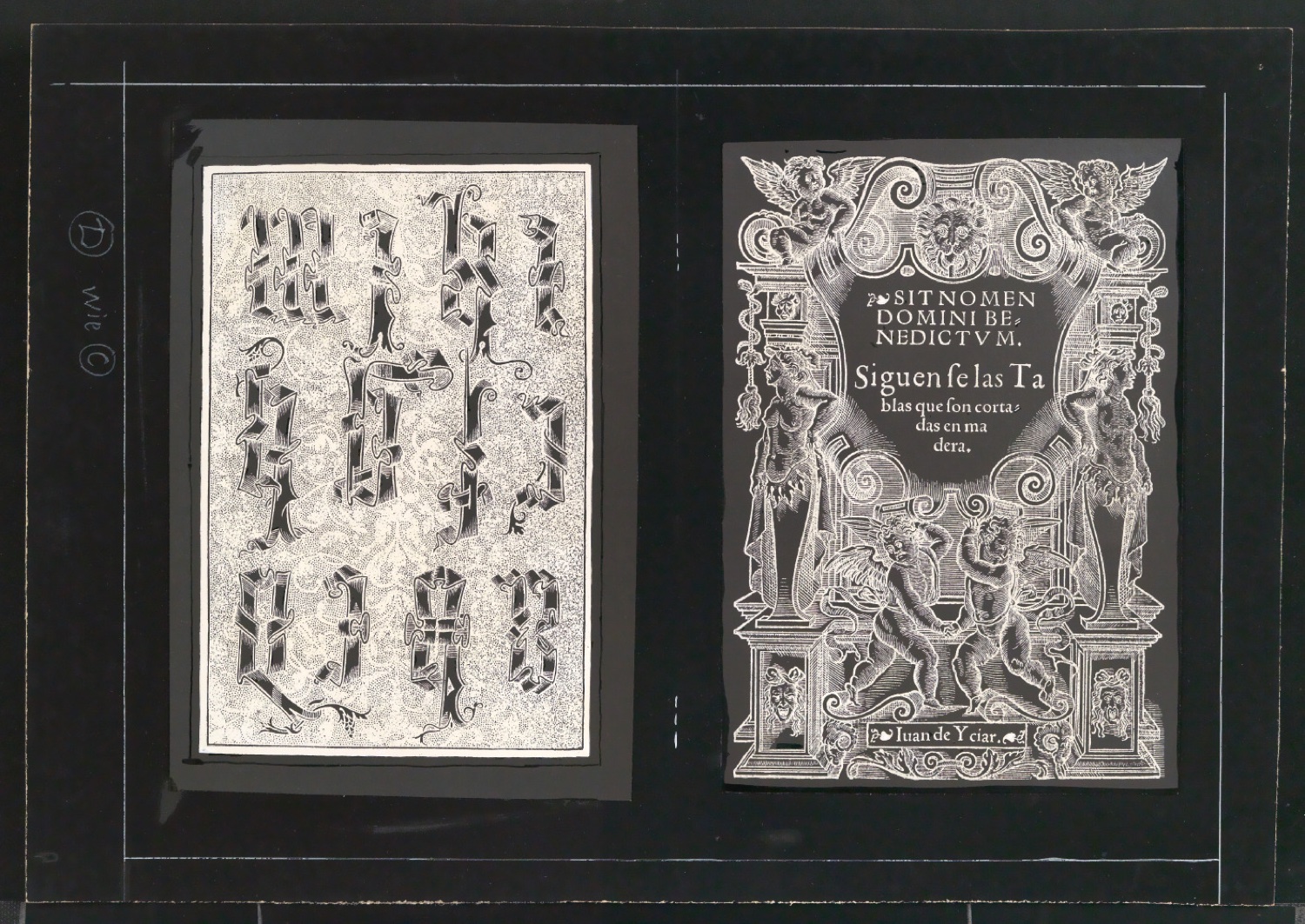 Montierte Vorlagen für Negativ-Klischees für Illustrationen von Meisterbuch der Schrift — Blatt 7