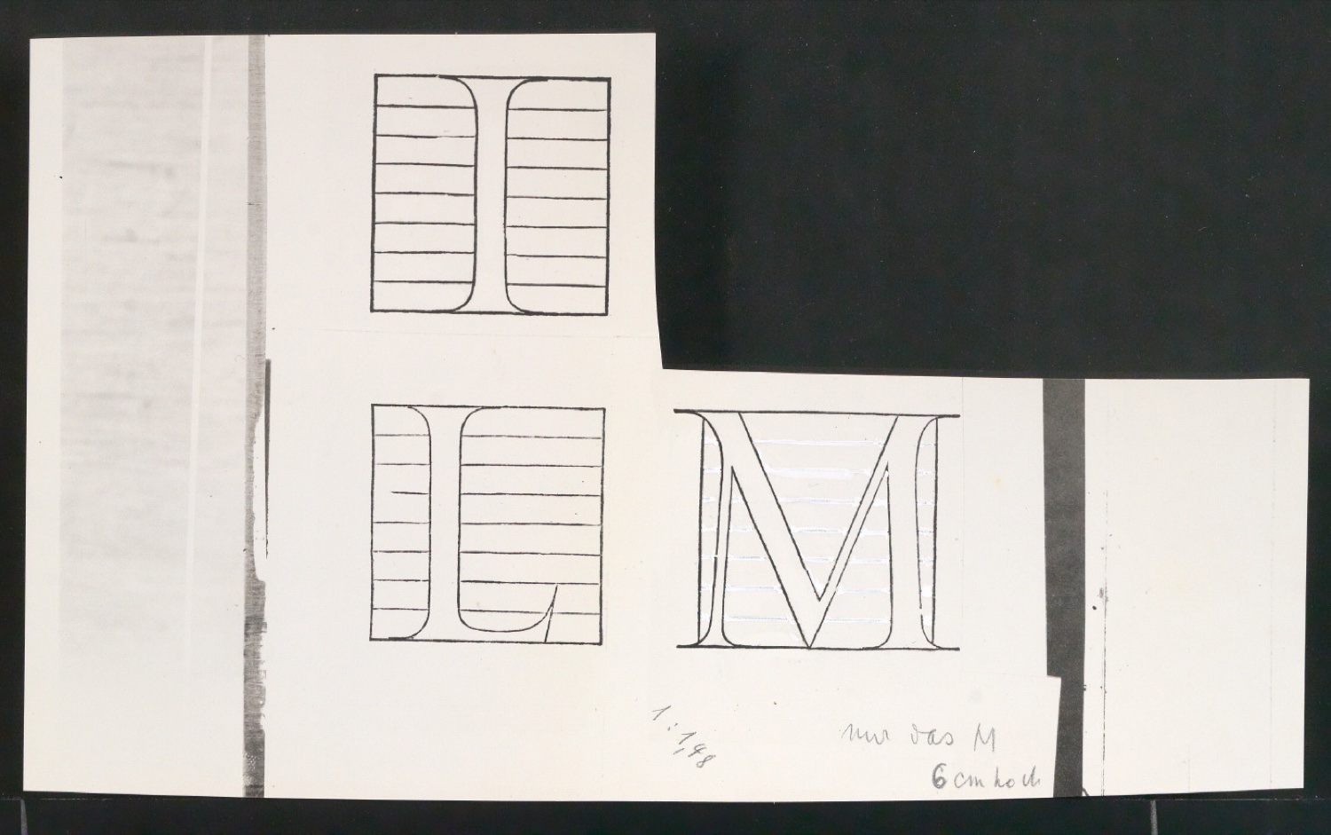 Vorarbeiten, Notizen und Entwürfe von Illustrationen für Meisterbuch der Schrift — Blatt 7
