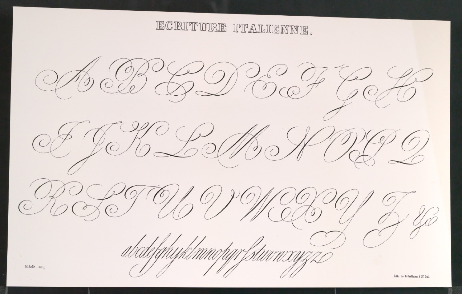 Klischee und Abzug für eine Illustration von Meisterbuch der Schrift — Blatt 1
