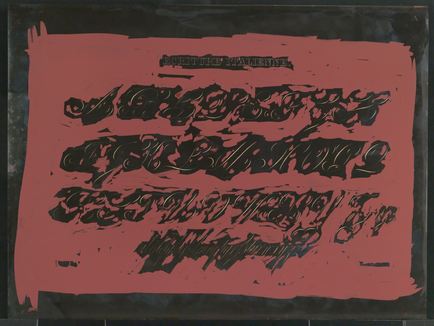 Klischee und Abzug für eine Illustration von Meisterbuch der Schrift — Blatt 3