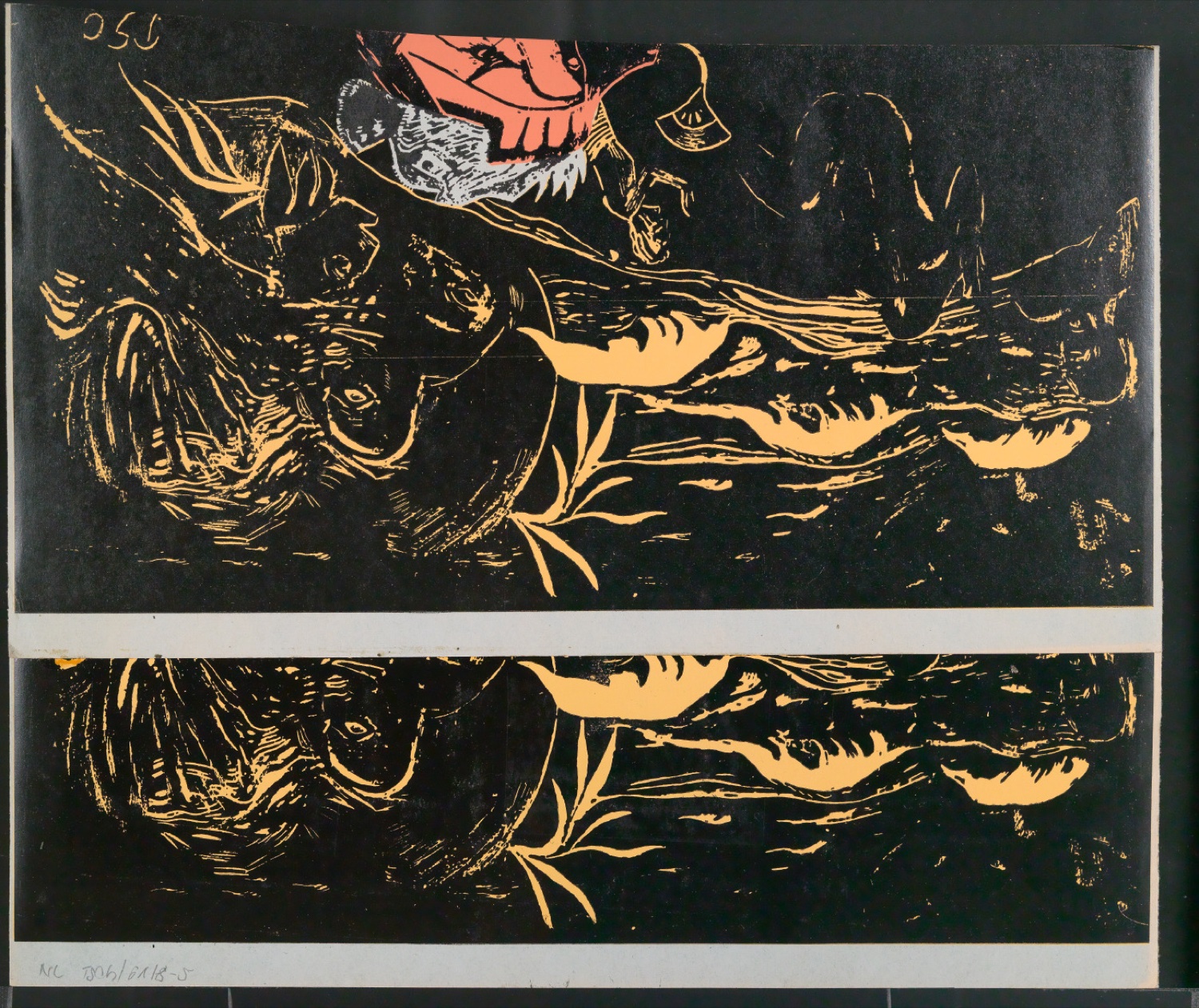 Retuschierte negative Klischeevorlagen von Illustrationen für Meisterbuch der Schrift — Blatt 10