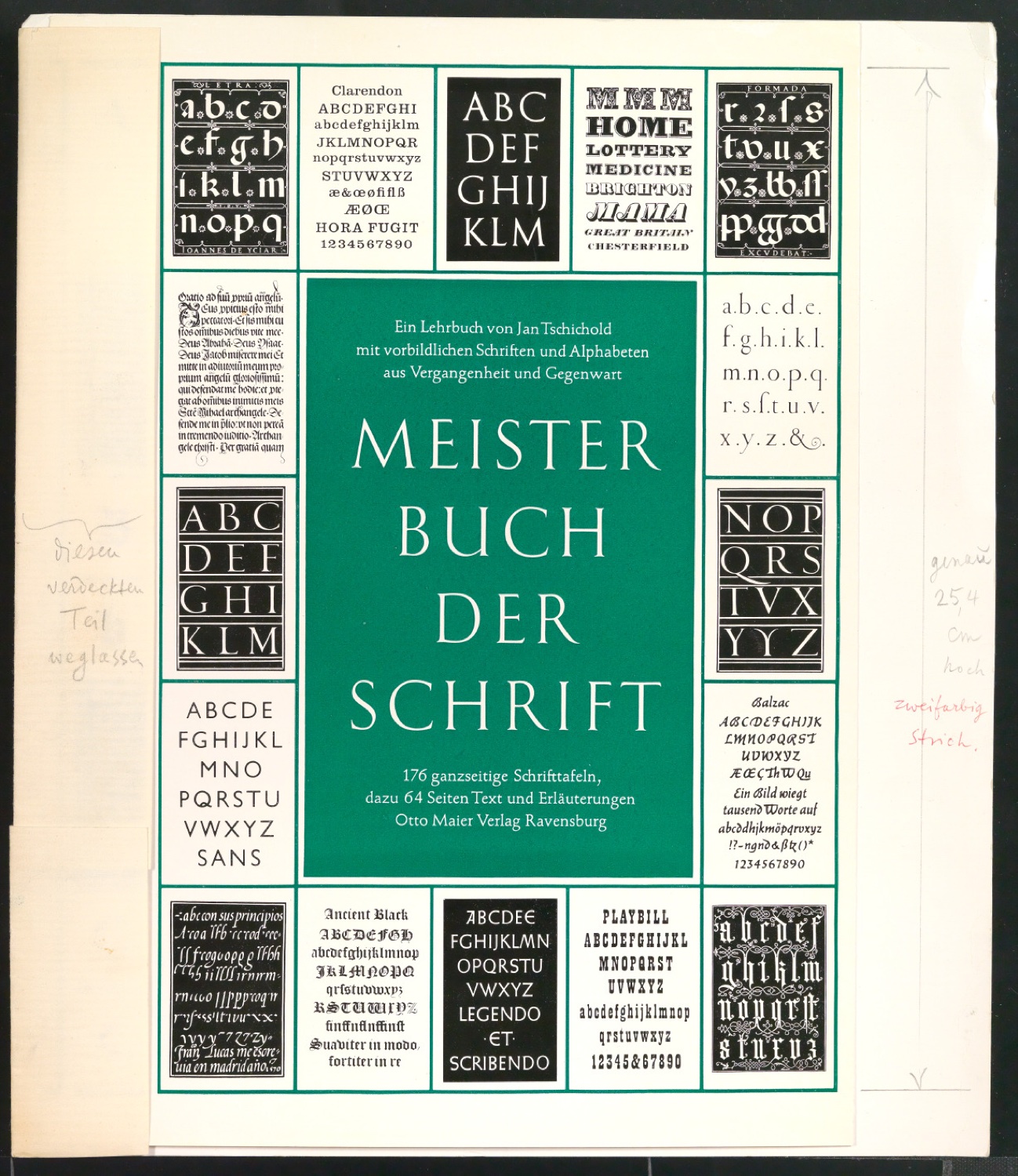 Entwurf für den Schutzumschlag von Meisterbuch der Schrift — Blatt 3