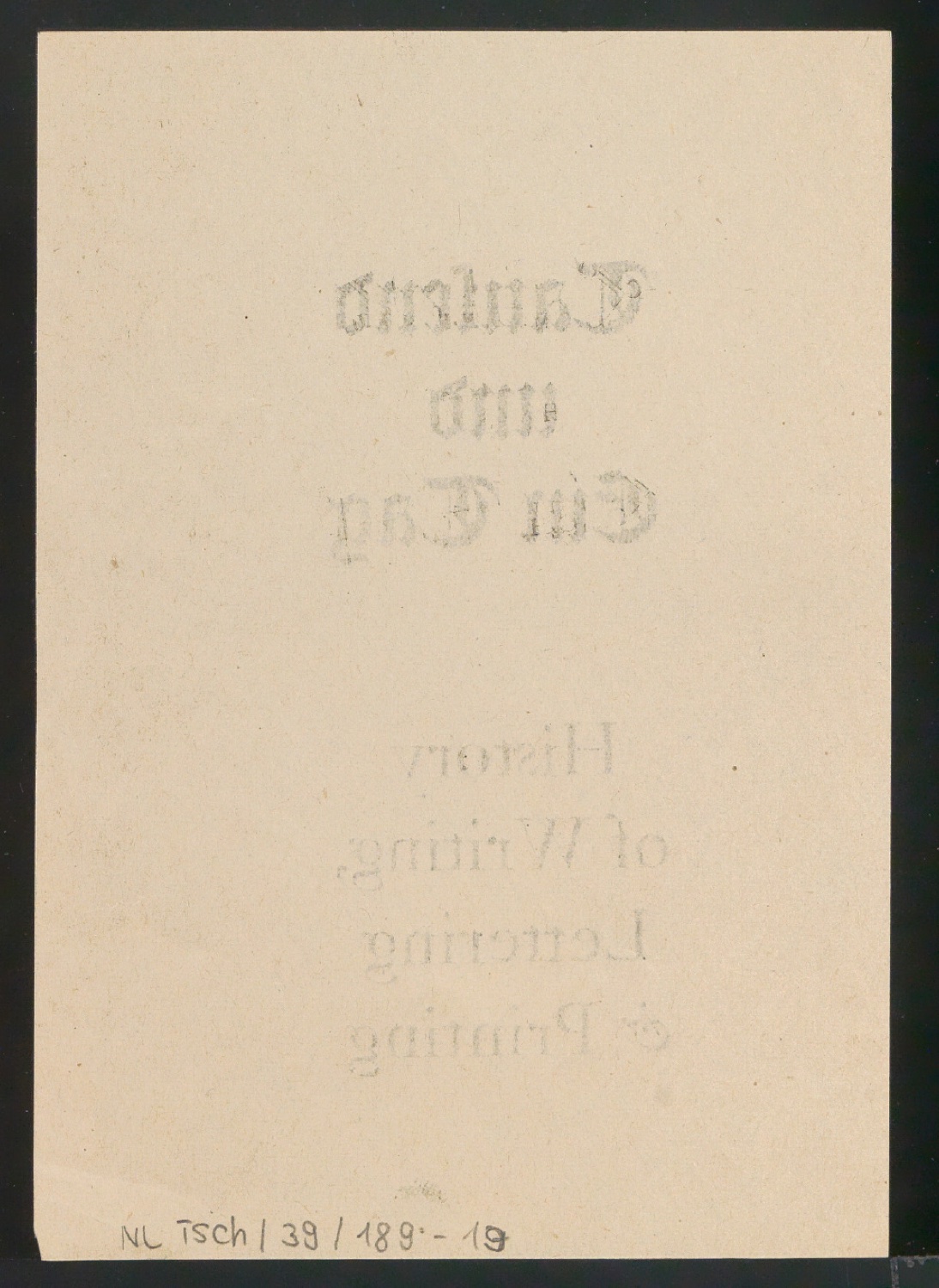 Blattsammlung zum Meisterbuch der Schrift — Blatt 40