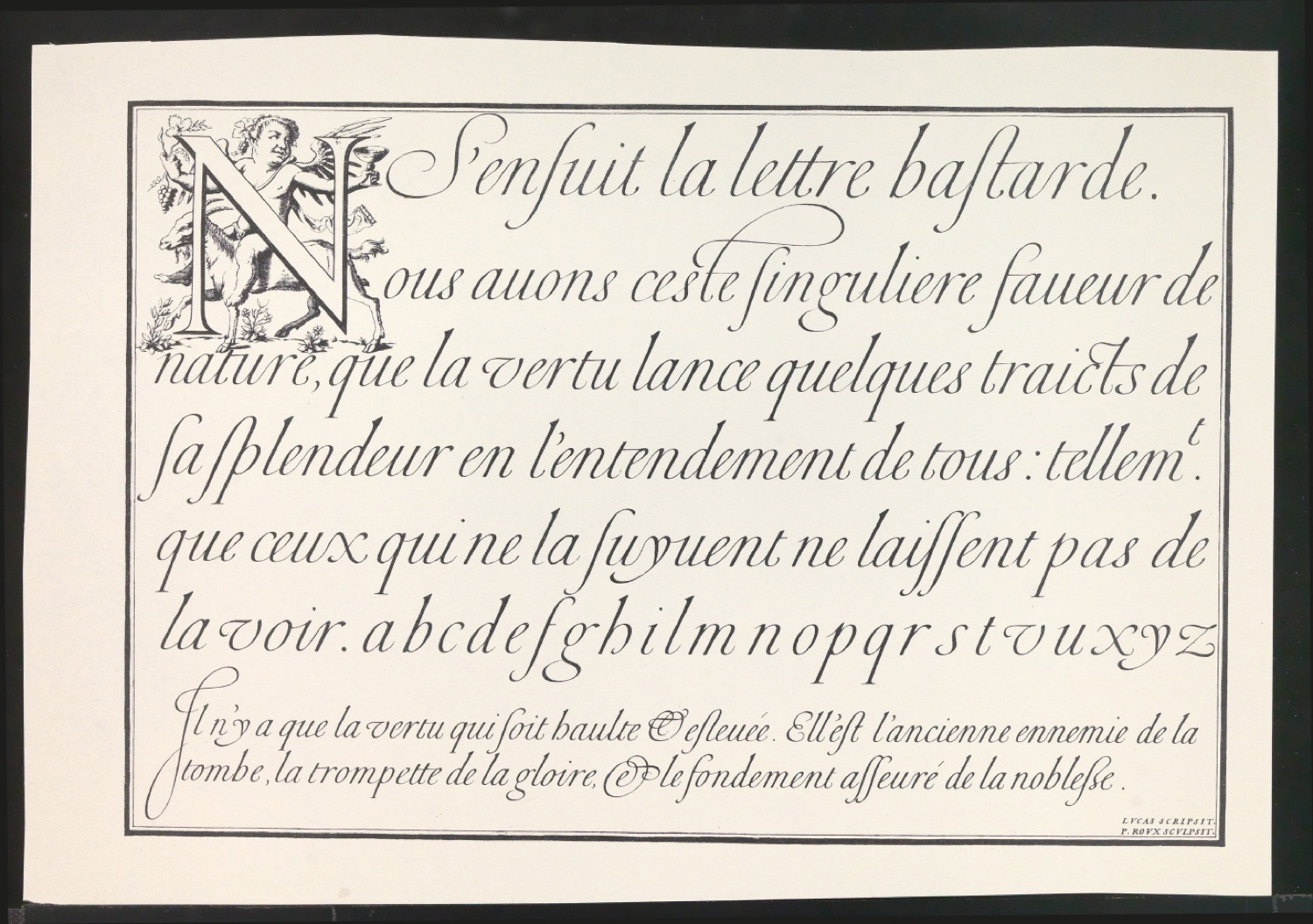 Probedrucke von Bildtafeln für Meisterbuch der Schrift — Blatt 43