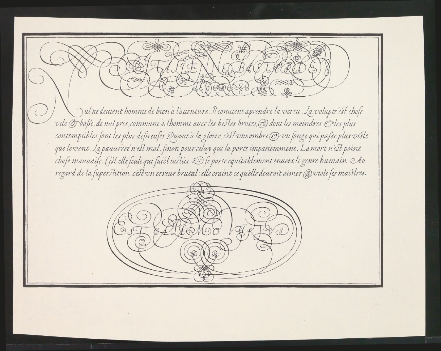 Probedrucke von Bildtafeln für Meisterbuch der Schrift — Blatt 47