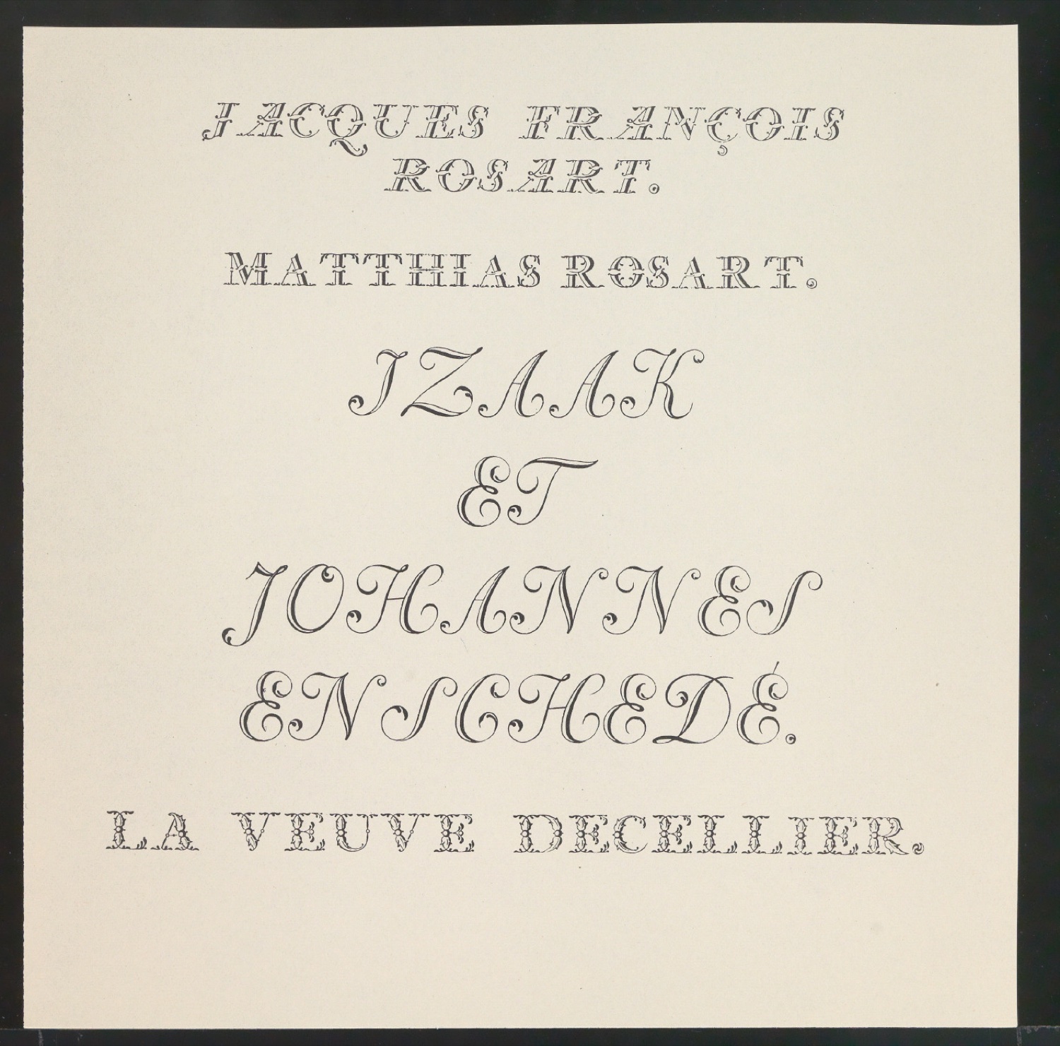 Probedrucke von Bildtafeln für Meisterbuch der Schrift — Blatt 65