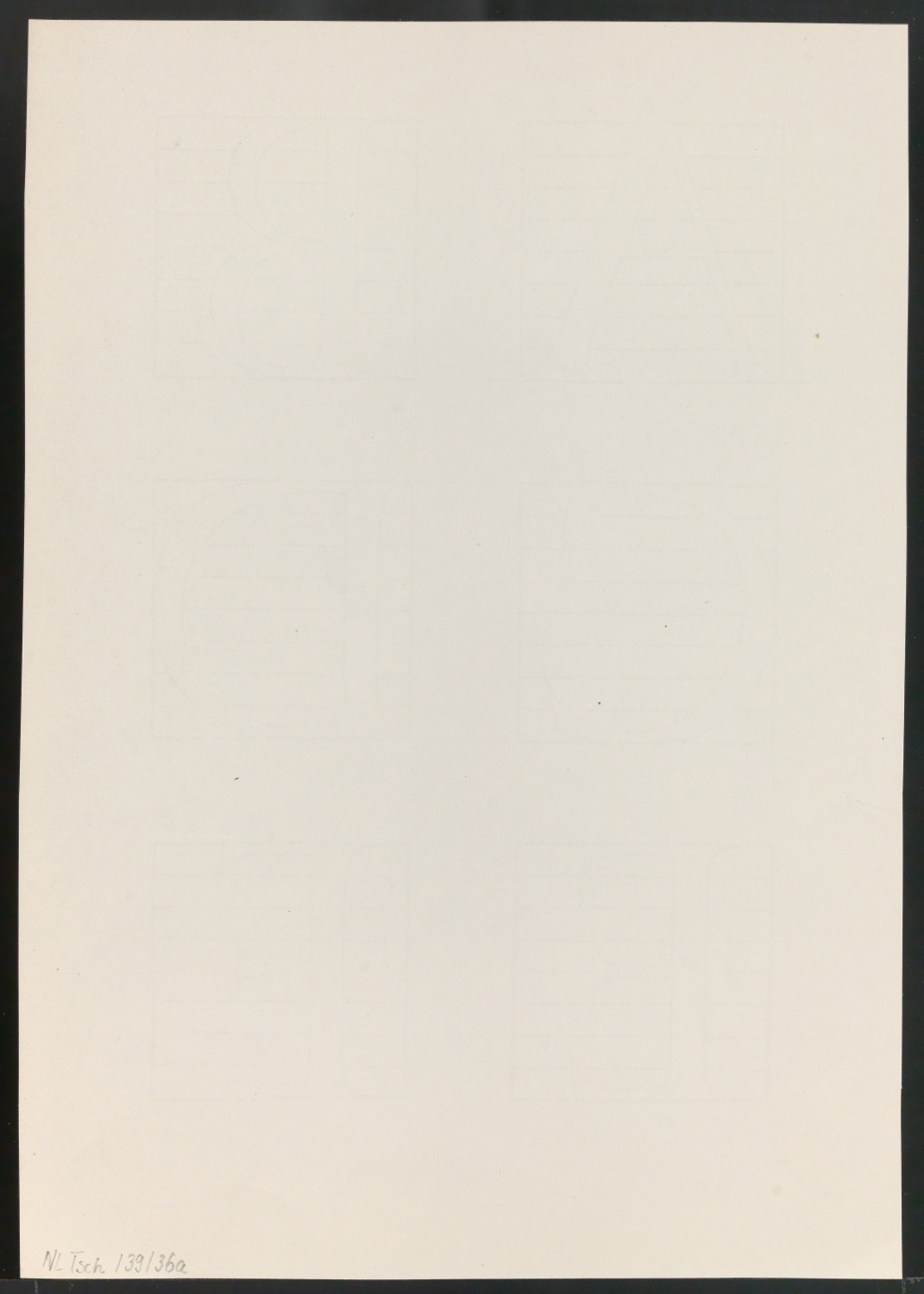 Probedrucke einer Bildtafel nach Vespasiano Amphiareo für Meisterbuch der Schrift — Blatt 2