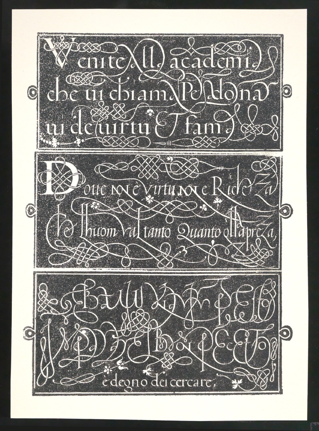 Probedrucke von Bildtafeln für Meisterbuch der Schrift — Blatt 1