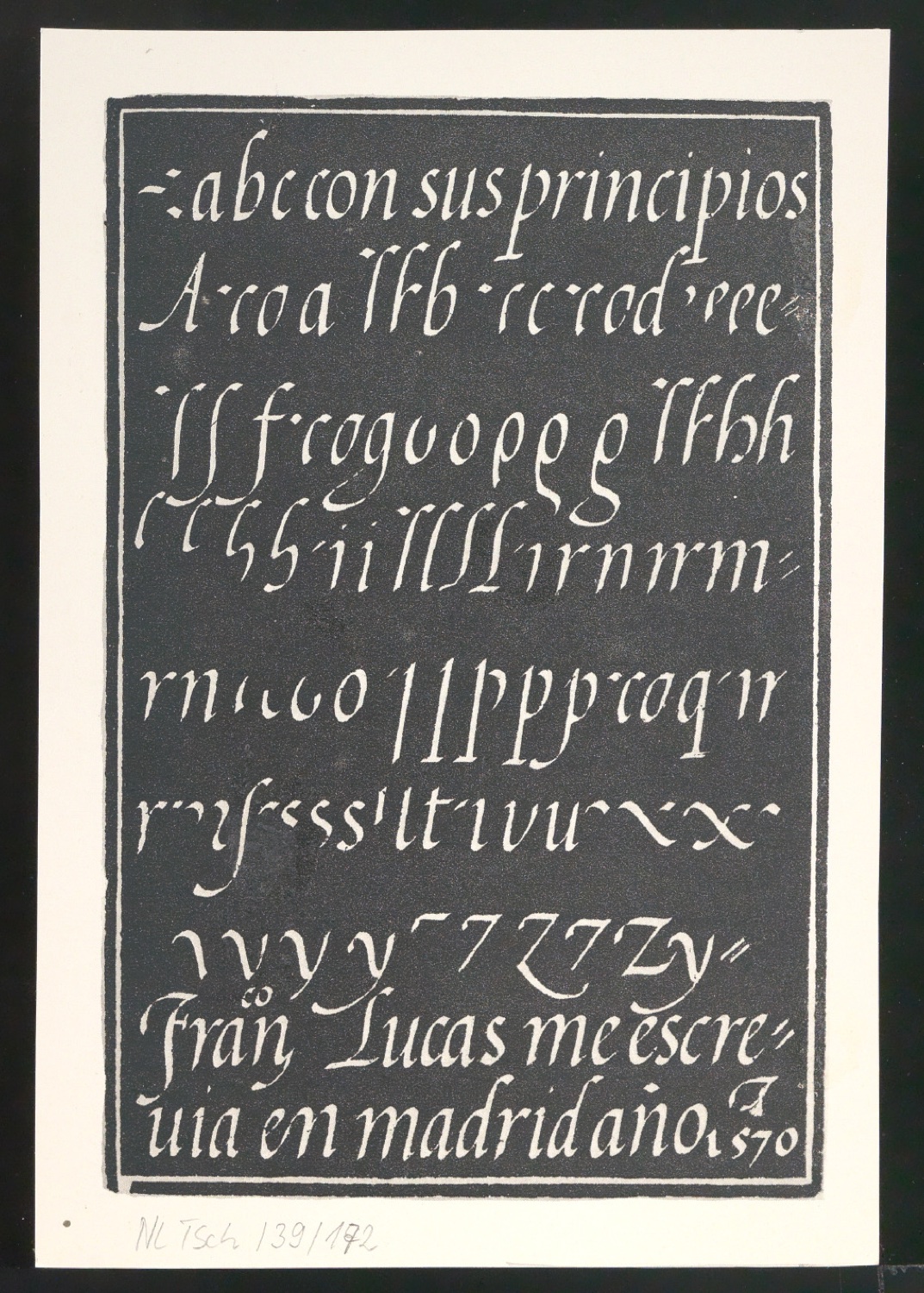 Probedrucke von Bildtafeln für Meisterbuch der Schrift — Blatt 14