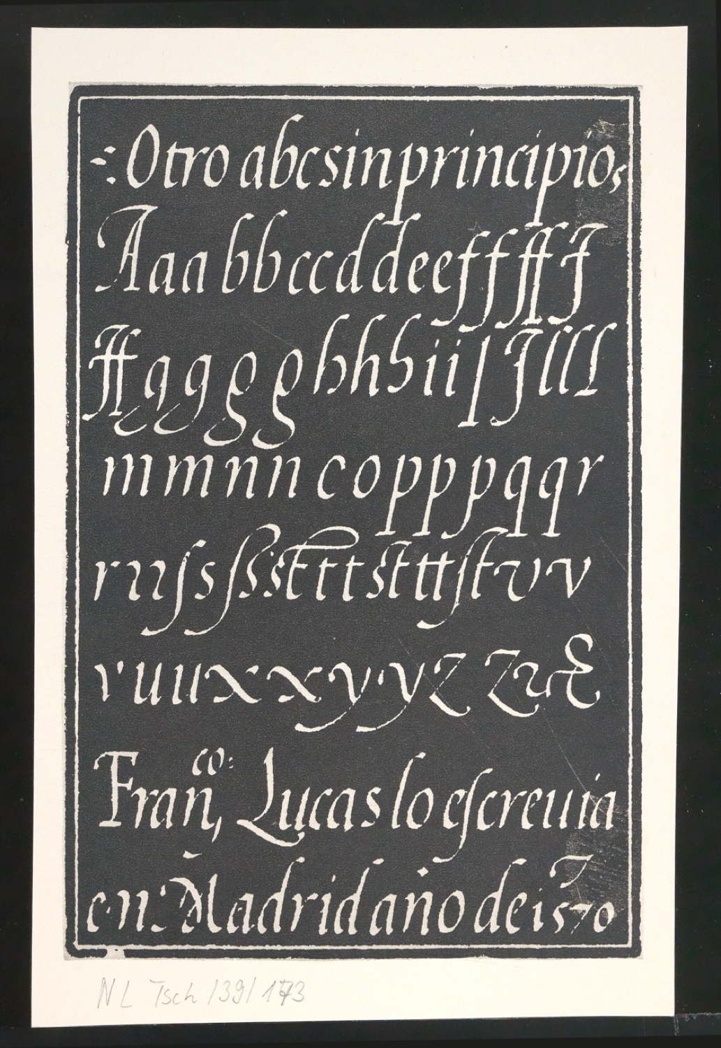 Probedrucke von Bildtafeln für Meisterbuch der Schrift — Blatt 16
