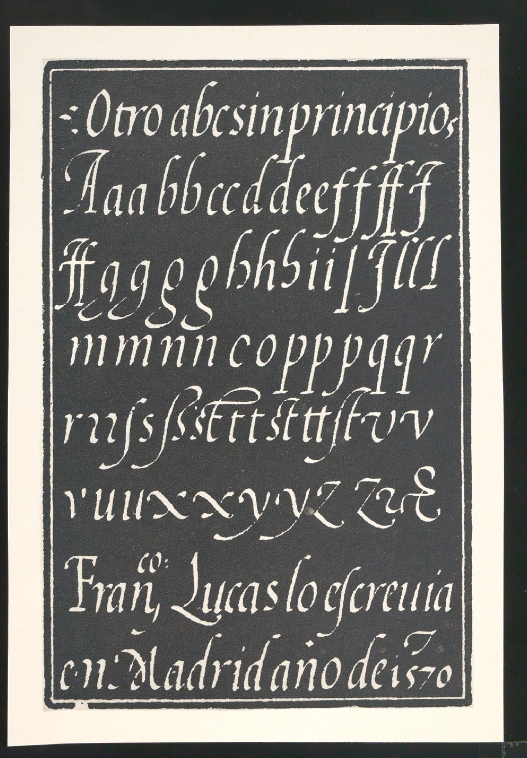 Probedrucke von Bildtafeln für Meisterbuch der Schrift — Blatt 17