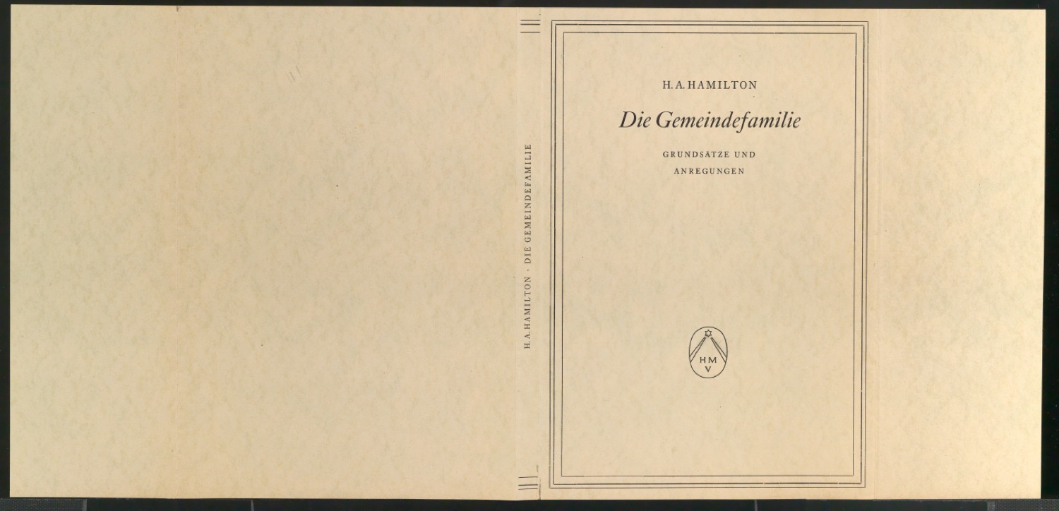 Probedrucke für den Schutzumschlag von Die Gemeindefamilie — Blatt 1