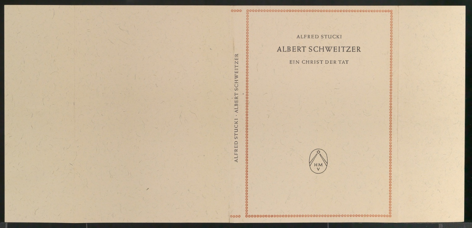 Probedrucke für den Schutzumschlag von Albert Schweitzer — Blatt 3