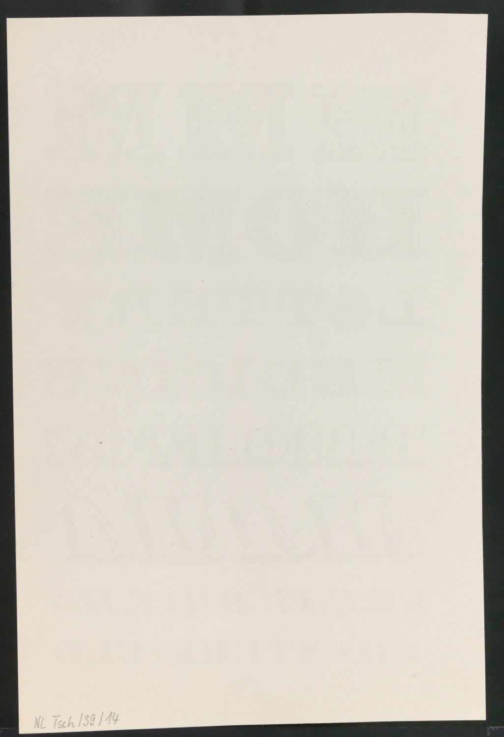 Probedrucke von Bildtafeln für Meisterbuch der Schrift — Blatt 2