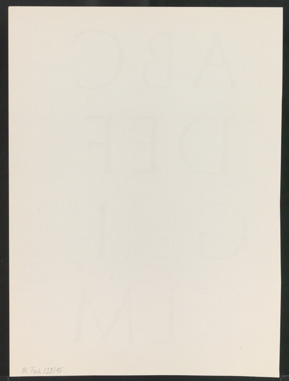 Probedrucke von Bildtafeln für Meisterbuch der Schrift — Blatt 4