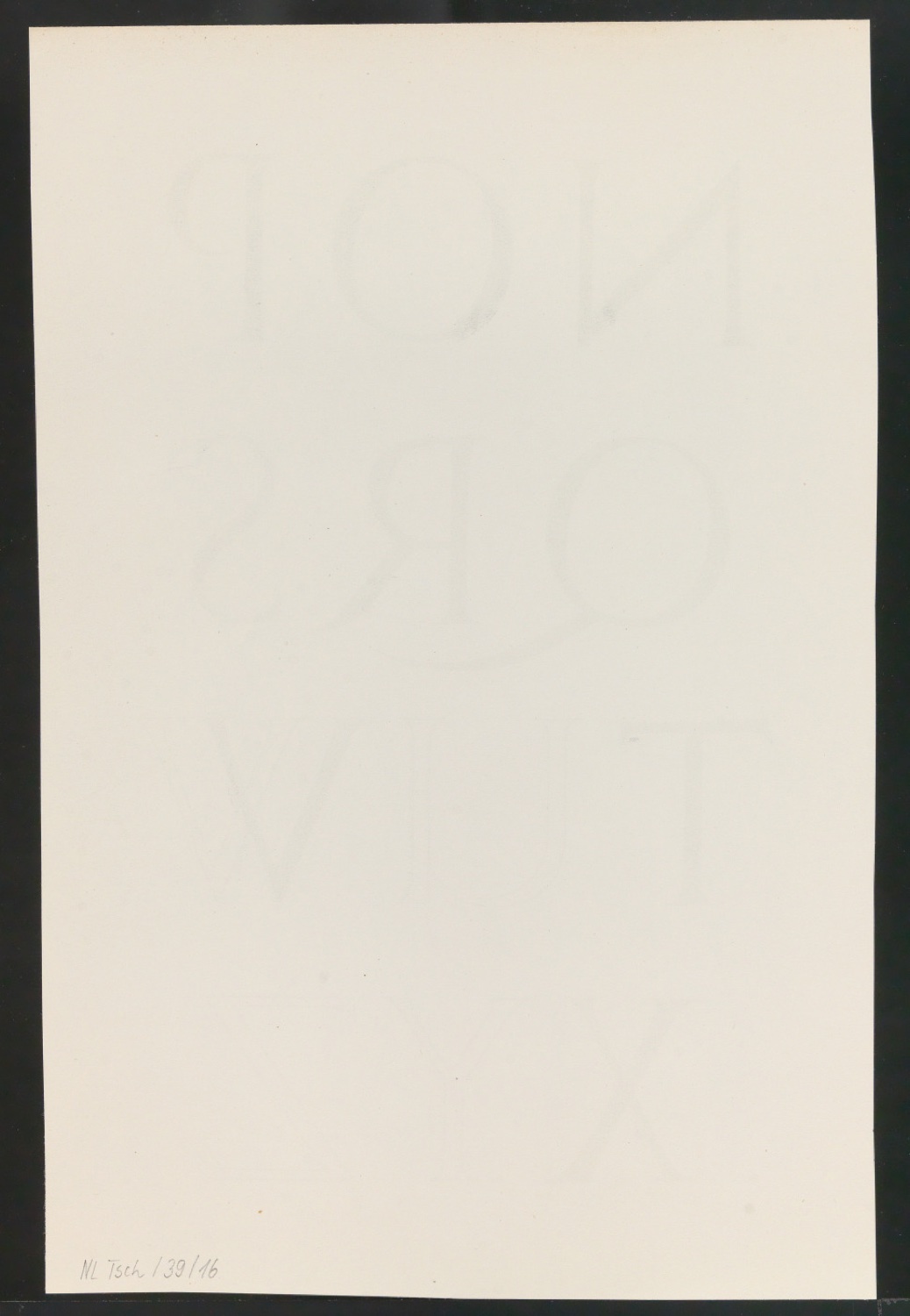 Probedrucke von Bildtafeln für Meisterbuch der Schrift — Blatt 6