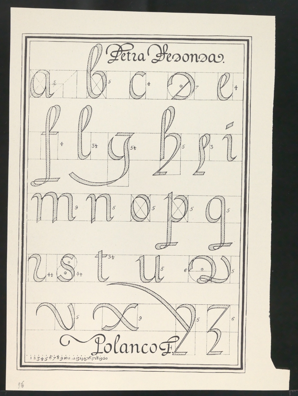 Probedrucke von Bildtafeln für Meisterbuch der Schrift — Blatt 7