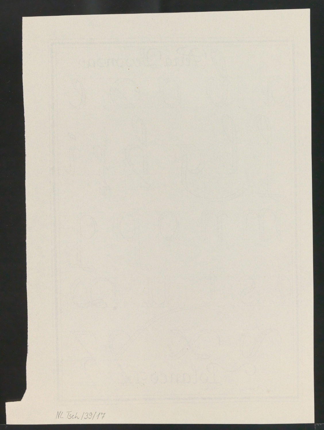 Probedrucke von Bildtafeln für Meisterbuch der Schrift — Blatt 8