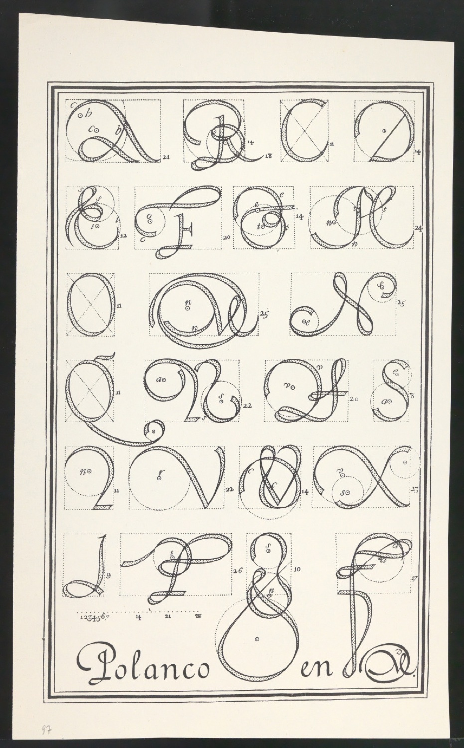 Probedrucke von Bildtafeln für Meisterbuch der Schrift — Blatt 9