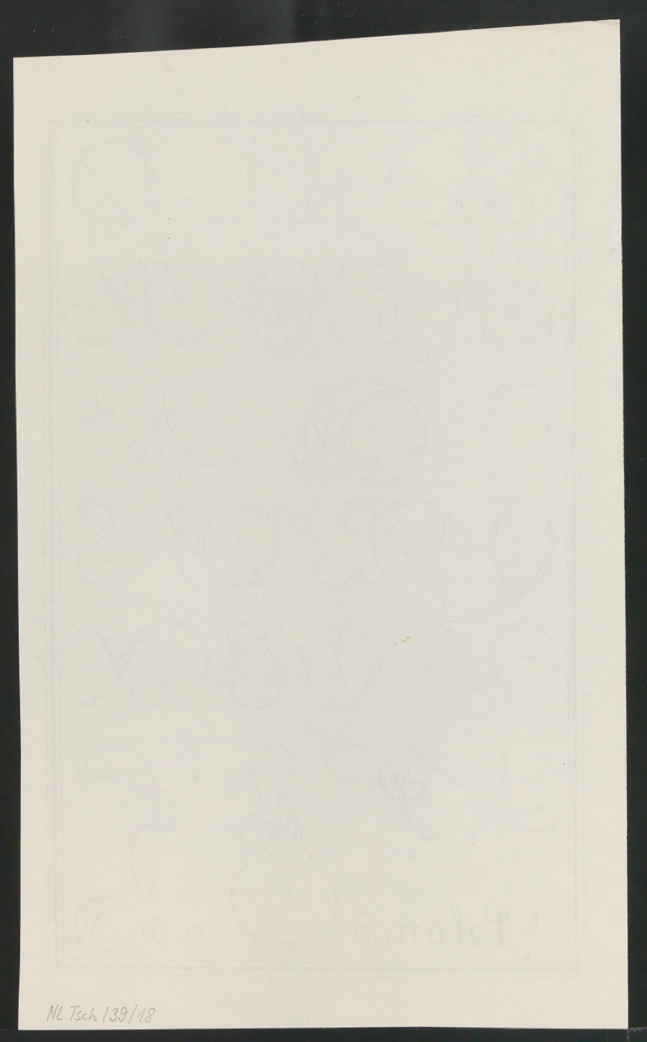 Probedrucke von Bildtafeln für Meisterbuch der Schrift — Blatt 10