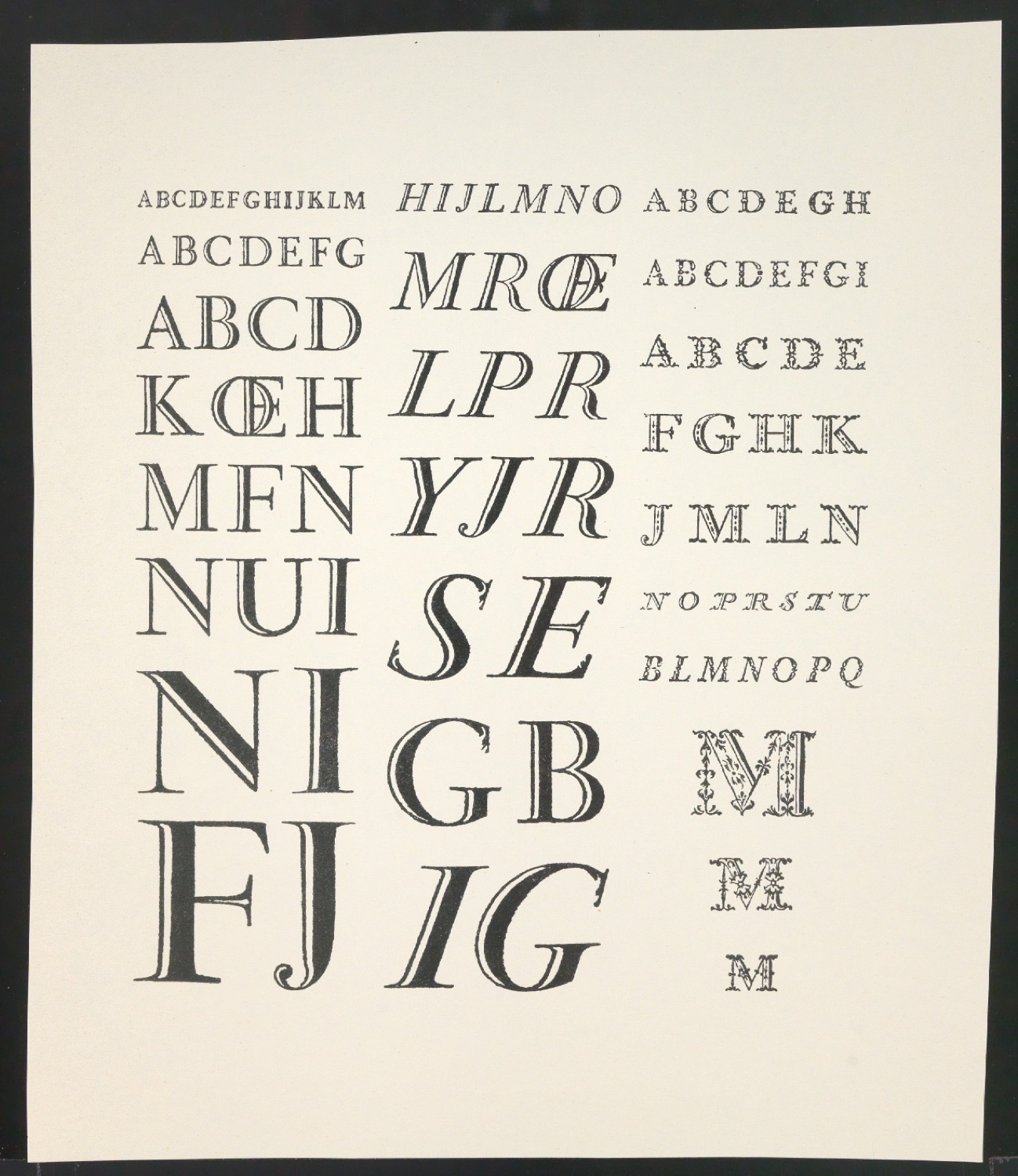 Probedrucke von Bildtafeln für Meisterbuch der Schrift — Blatt 15