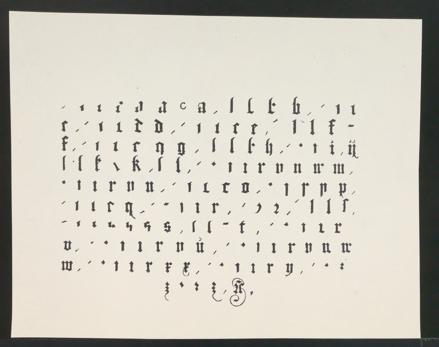 Probedrucke von Bildtafeln für Meisterbuch der Schrift — Blatt 41