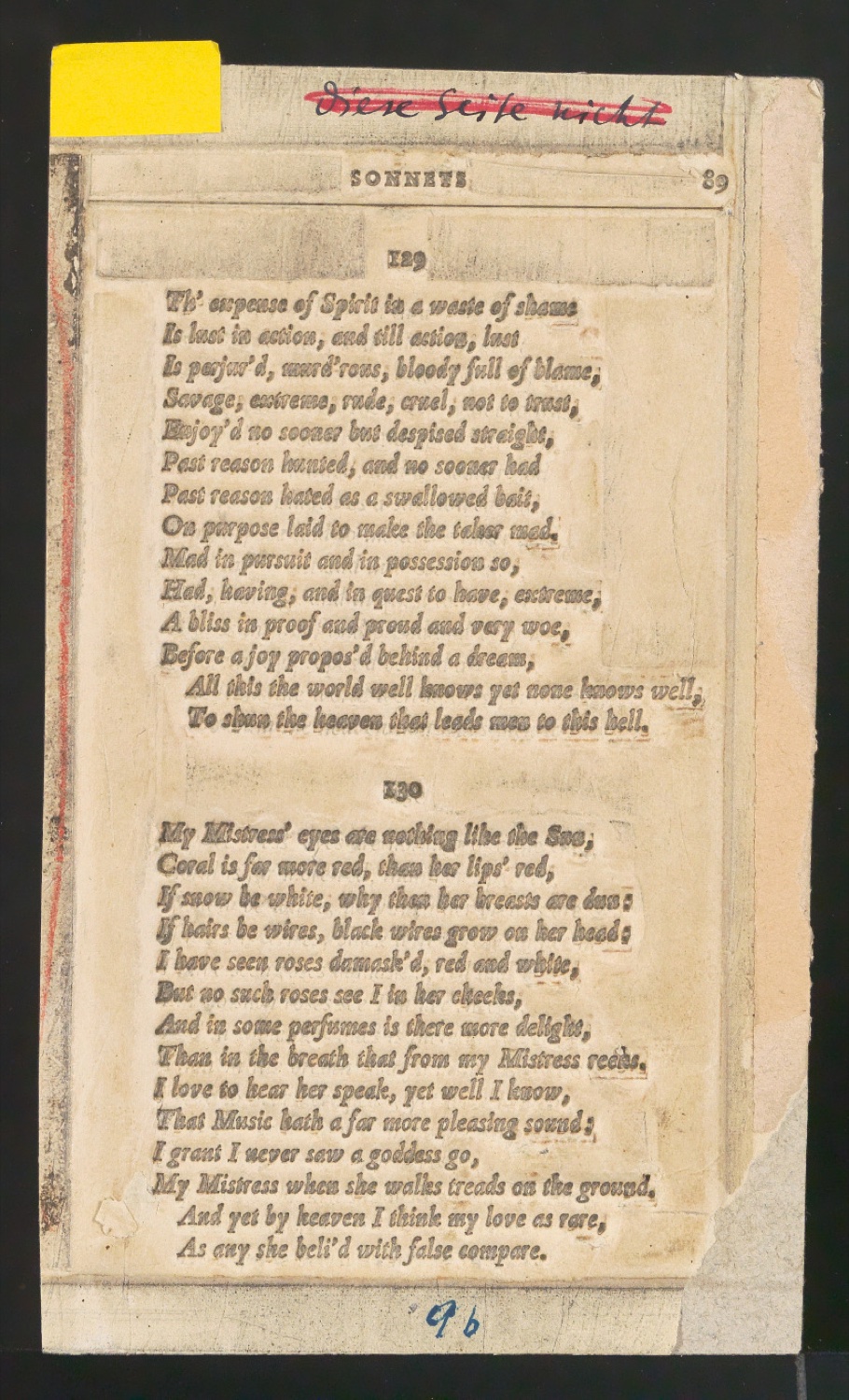 Papierstereotypie-Matern mit zwei Seiten von Shakespeare's Sonnets und Übersicht Some Revent Pelican Books — Blatt 1