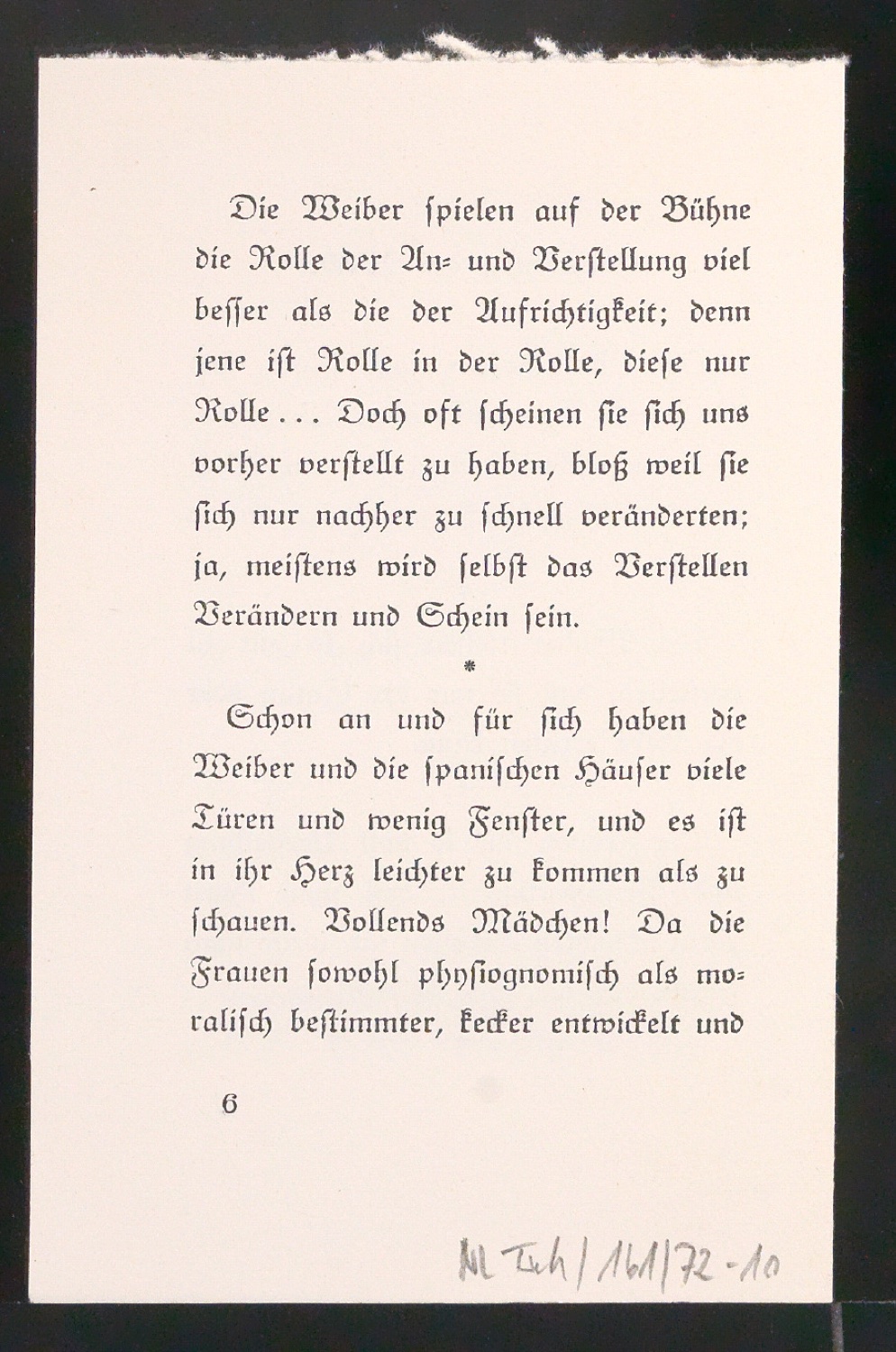 Entwurf für den Schutzumschlag und Probedrucke von Entlarvung der Weiber durch Jean Paul — Blatt 8