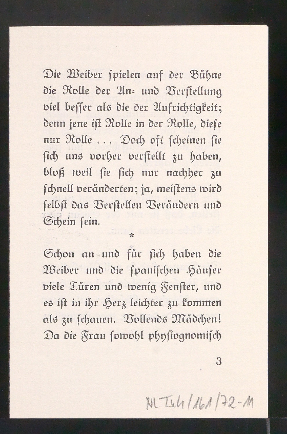 Entwurf für den Schutzumschlag und Probedrucke von Entlarvung der Weiber durch Jean Paul — Blatt 9