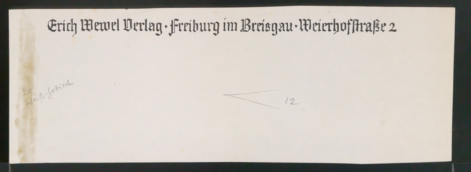 Entwurf von Briefbogen für Erich Wewel Verlag — Blatt 7