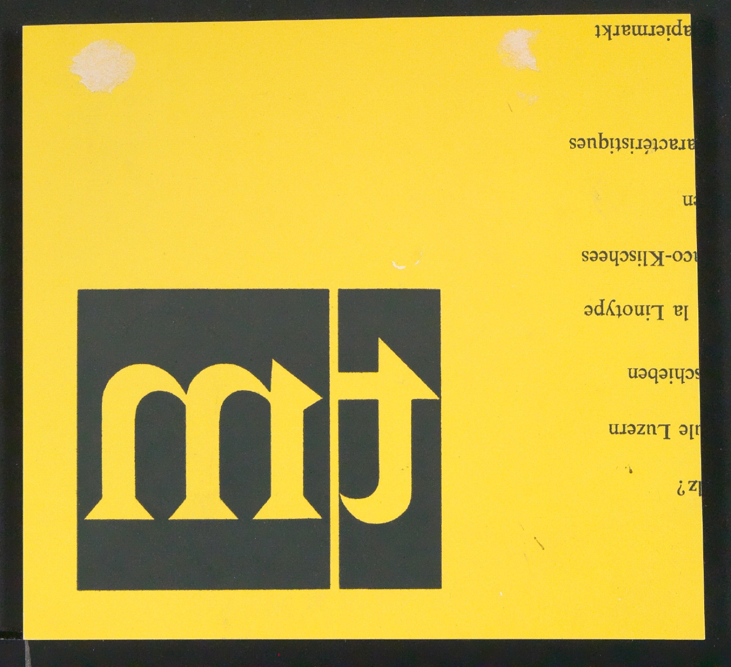 Klischeeabzug und Belegexemplare von Firmenzeichen TM für Typographische Monatsblätter — Blatt 9