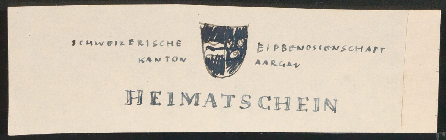 Entwürfe, Probedrucke und Klischeevorlagen zu Vordrucken für die Staatskanzlei des Kantons Aargau — Blatt 11