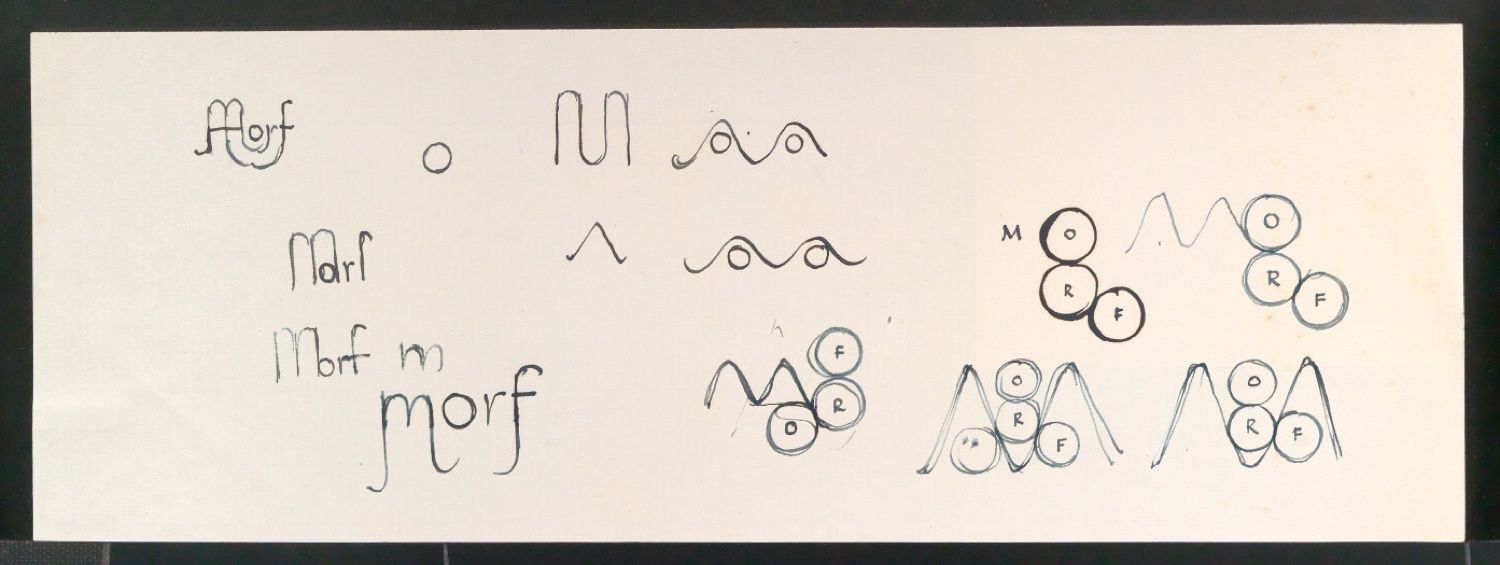 Entwurfsskizzen von Firmenzeichen für Graphische Anstalt Morf & Co — Blatt 17