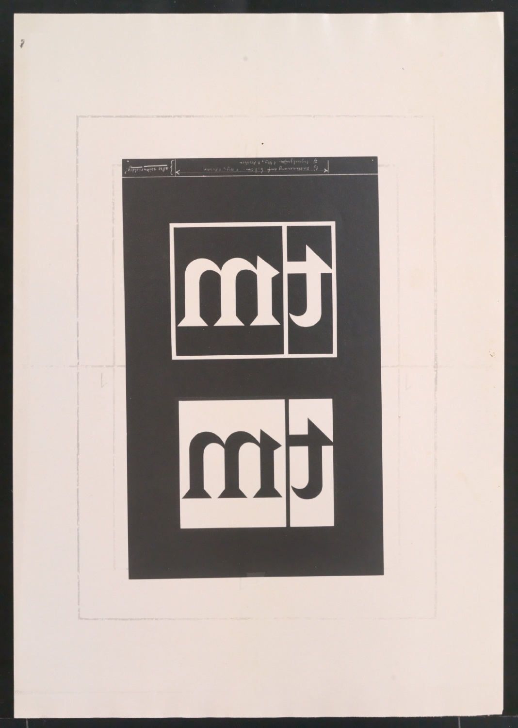 Klischeeabzüge von Firmenzeichen TM für Typographische Monatsblätter — Blatt 9