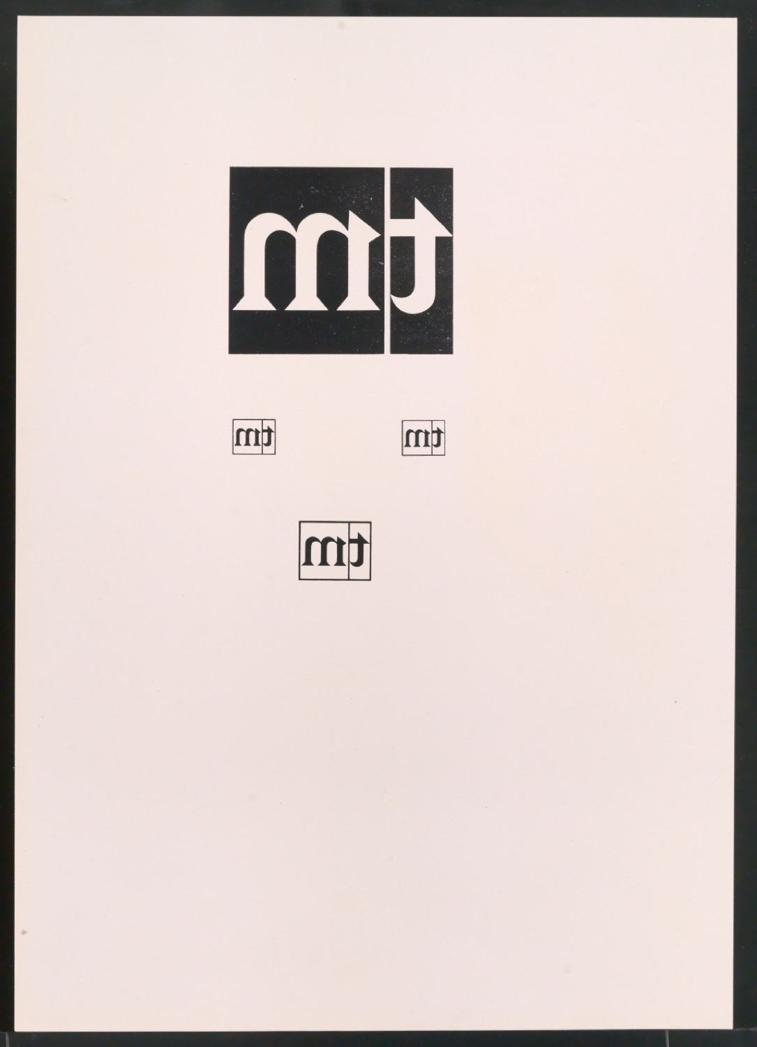 Korrigierte Klischeeabzüge von Firmenzeichen TM für Typographische Monatsblätter — Blatt 5