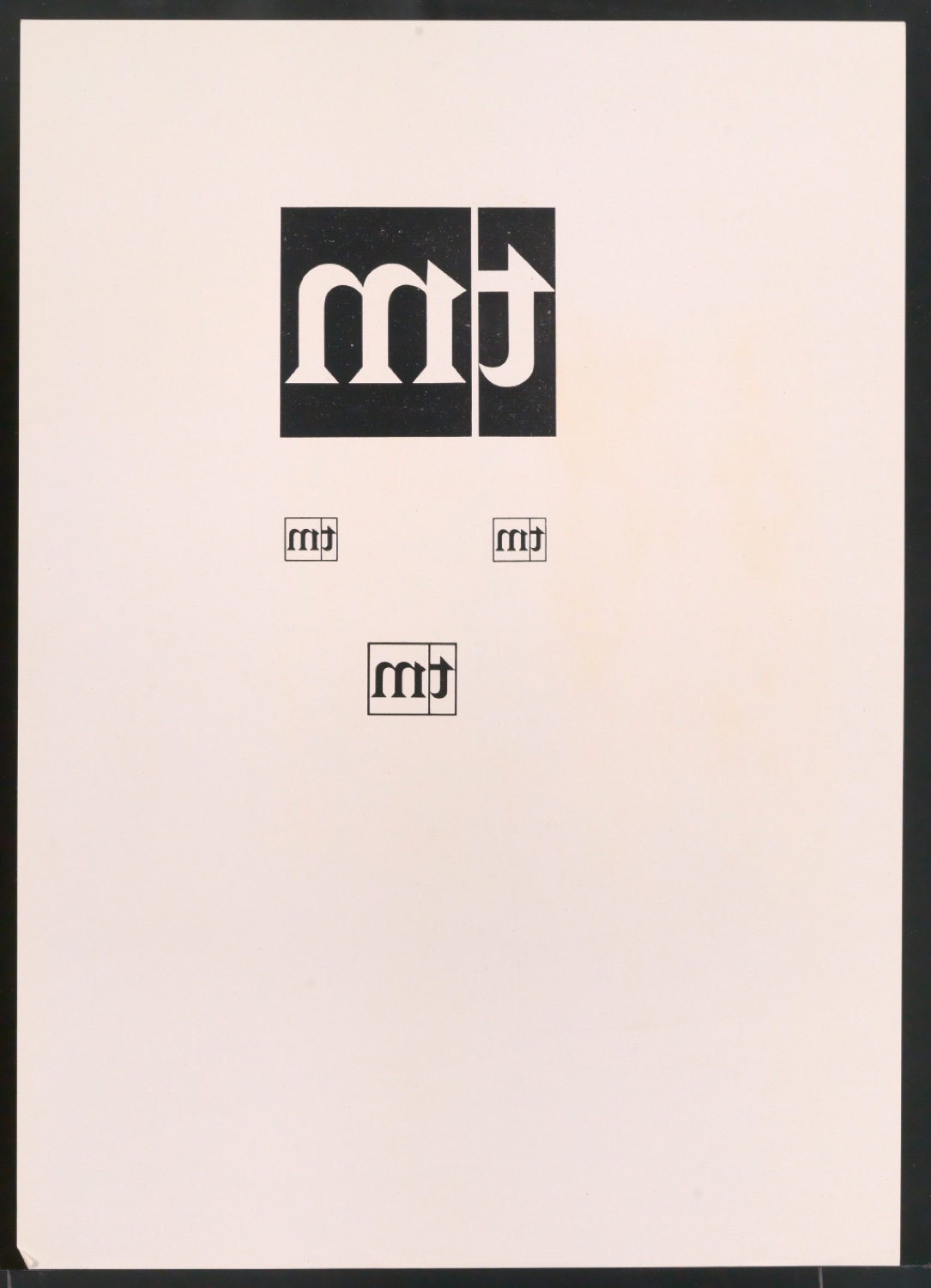 Korrigierte Klischeeabzüge von Firmenzeichen TM für Typographische Monatsblätter — Blatt 7