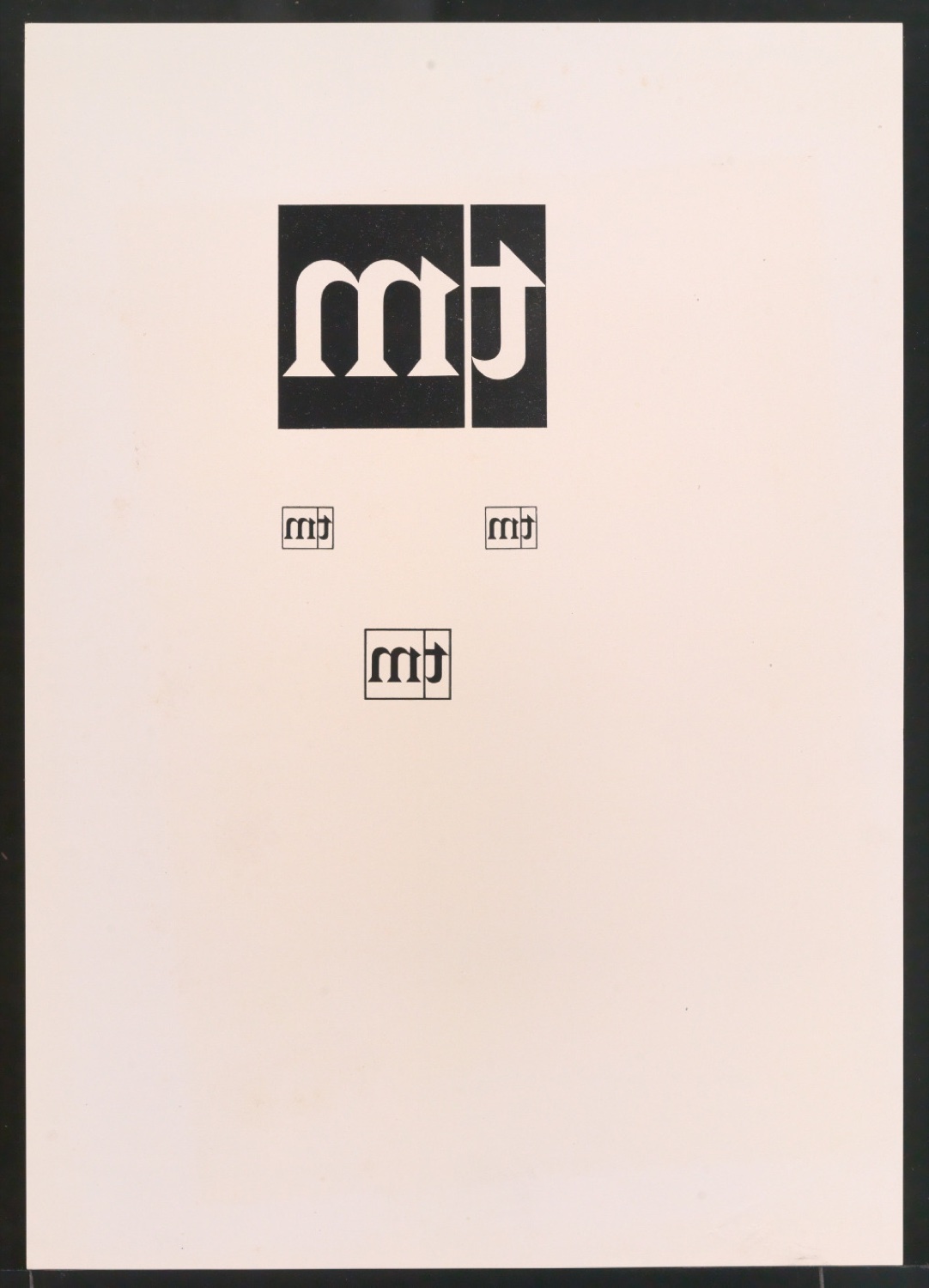 Korrigierte Klischeeabzüge von Firmenzeichen TM für Typographische Monatsblätter — Blatt 9