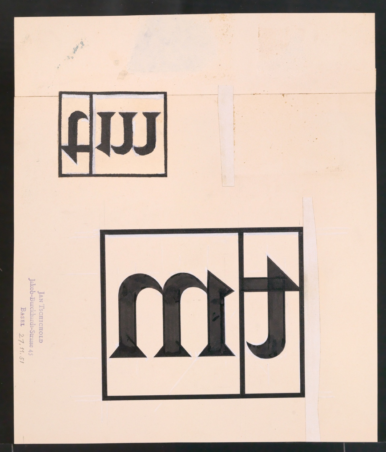 Entwürfe von Firmenzeichen TM für Typographische Monatsblätter — Blatt 1