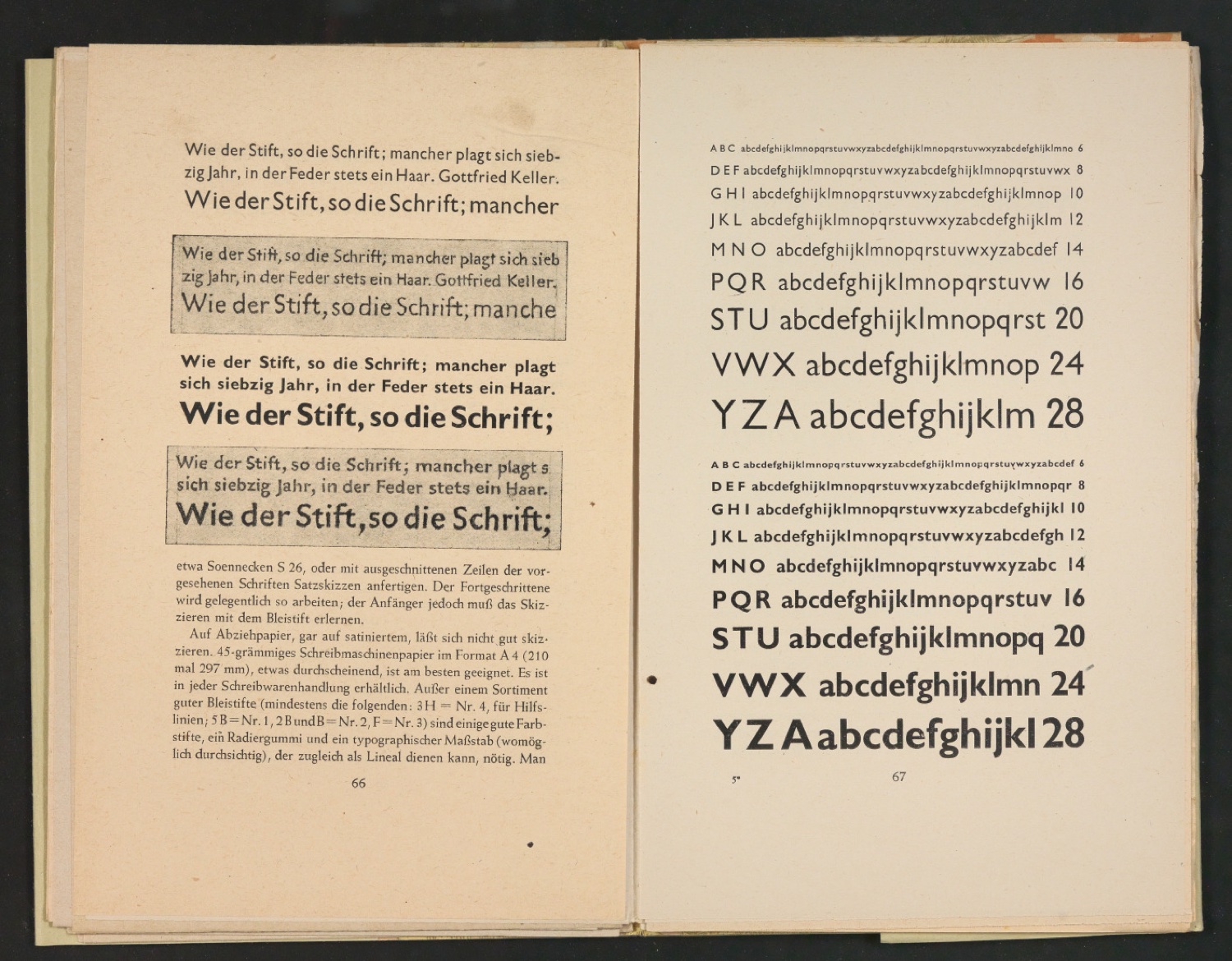 2. Autor-Bogen-Korrektur in Einbanddecke und Schutzumschlag von Schriftkunde, Schreibübungen und Skizzieren — Blatt 37