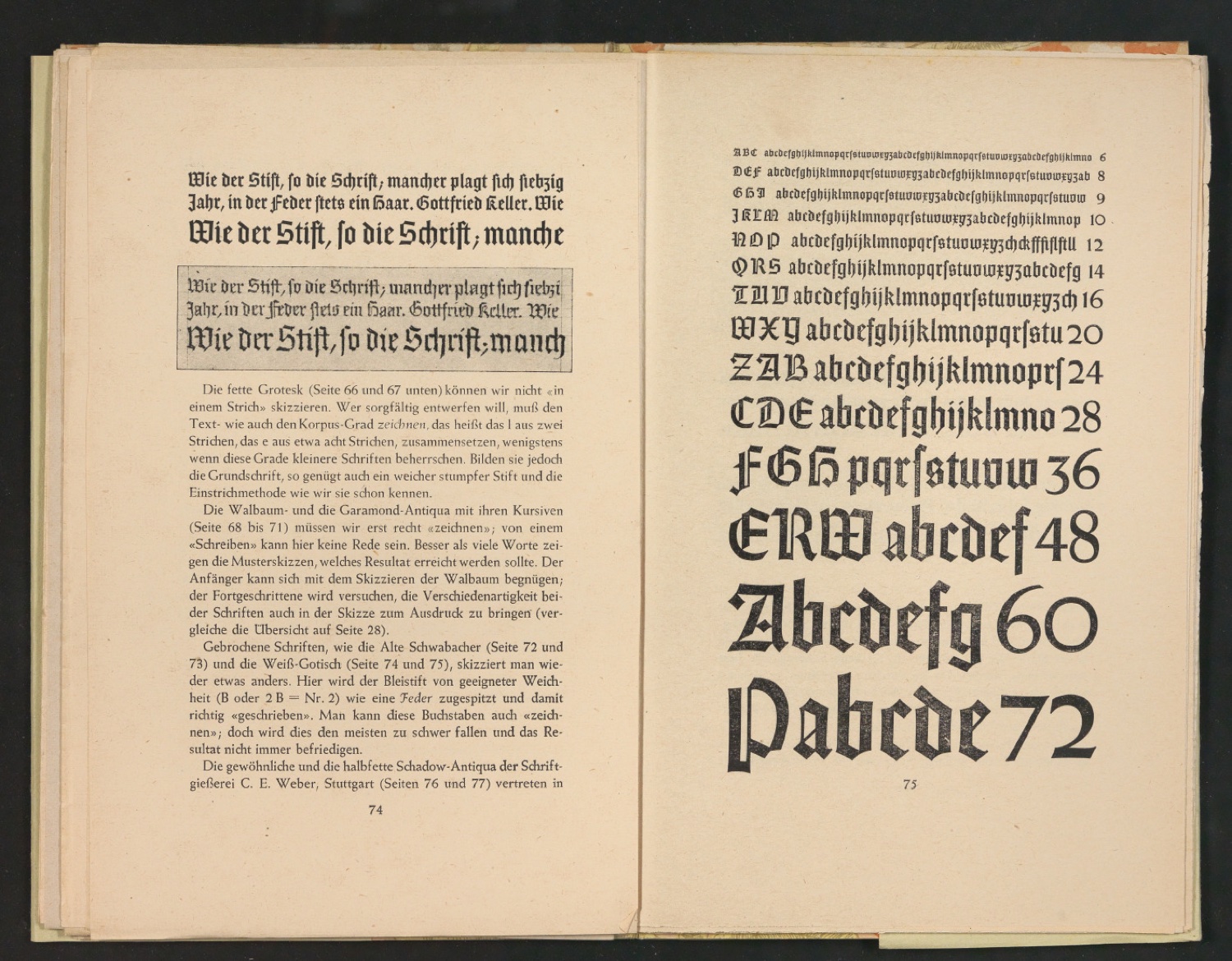 2. Autor-Bogen-Korrektur in Einbanddecke und Schutzumschlag von Schriftkunde, Schreibübungen und Skizzieren — Blatt 41