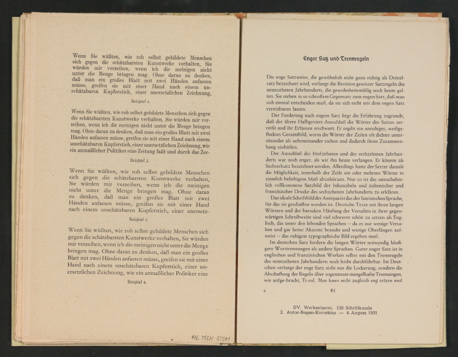 2. Autor-Bogen-Korrektur in Einbanddecke und Schutzumschlag von Schriftkunde, Schreibübungen und Skizzieren — Blatt 44