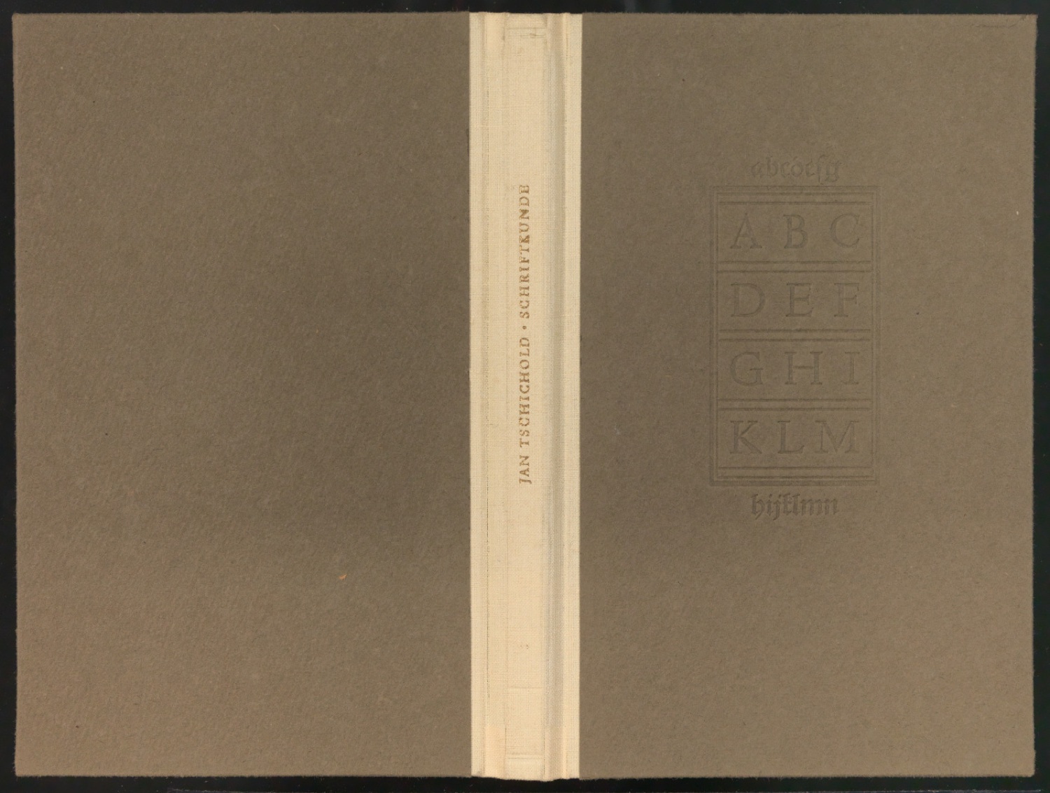 Einbanddecke Halbleineneinband für Schriftkunde, Schreibübungen und Skizzieren für Setzer — Blatt 1