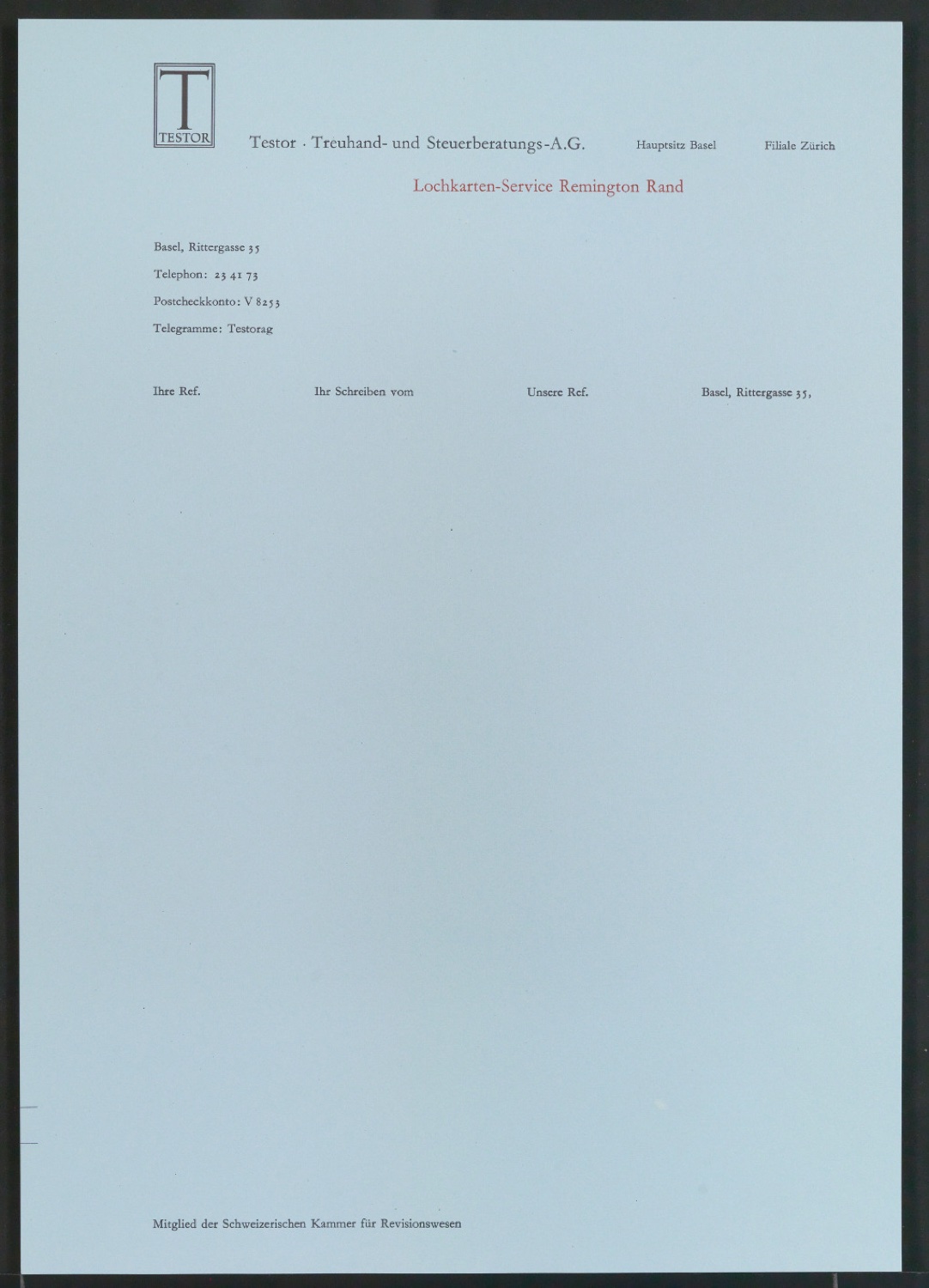Briefbögen für Testor Treuhand- und Steuerberatungs AG — Blatt 5