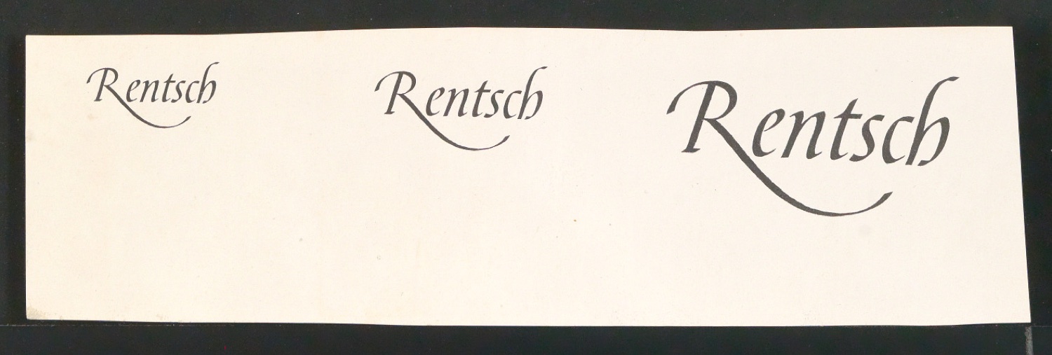 Entwurfszeichnungen von Signet für Georg-Rentsch-Söhne [1950] — Blatt 1