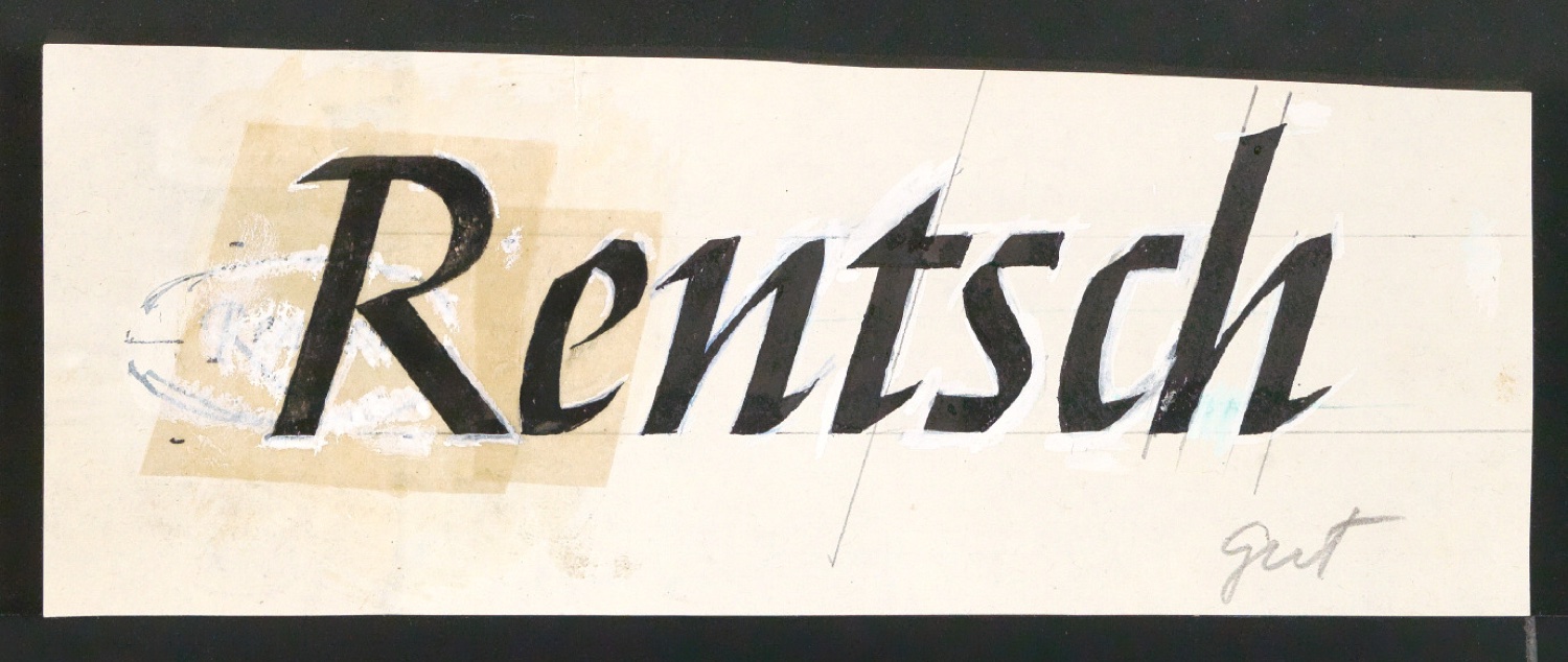 Entwurfszeichnungen von Signet für Georg-Rentsch-Söhne [1950] — Blatt 3