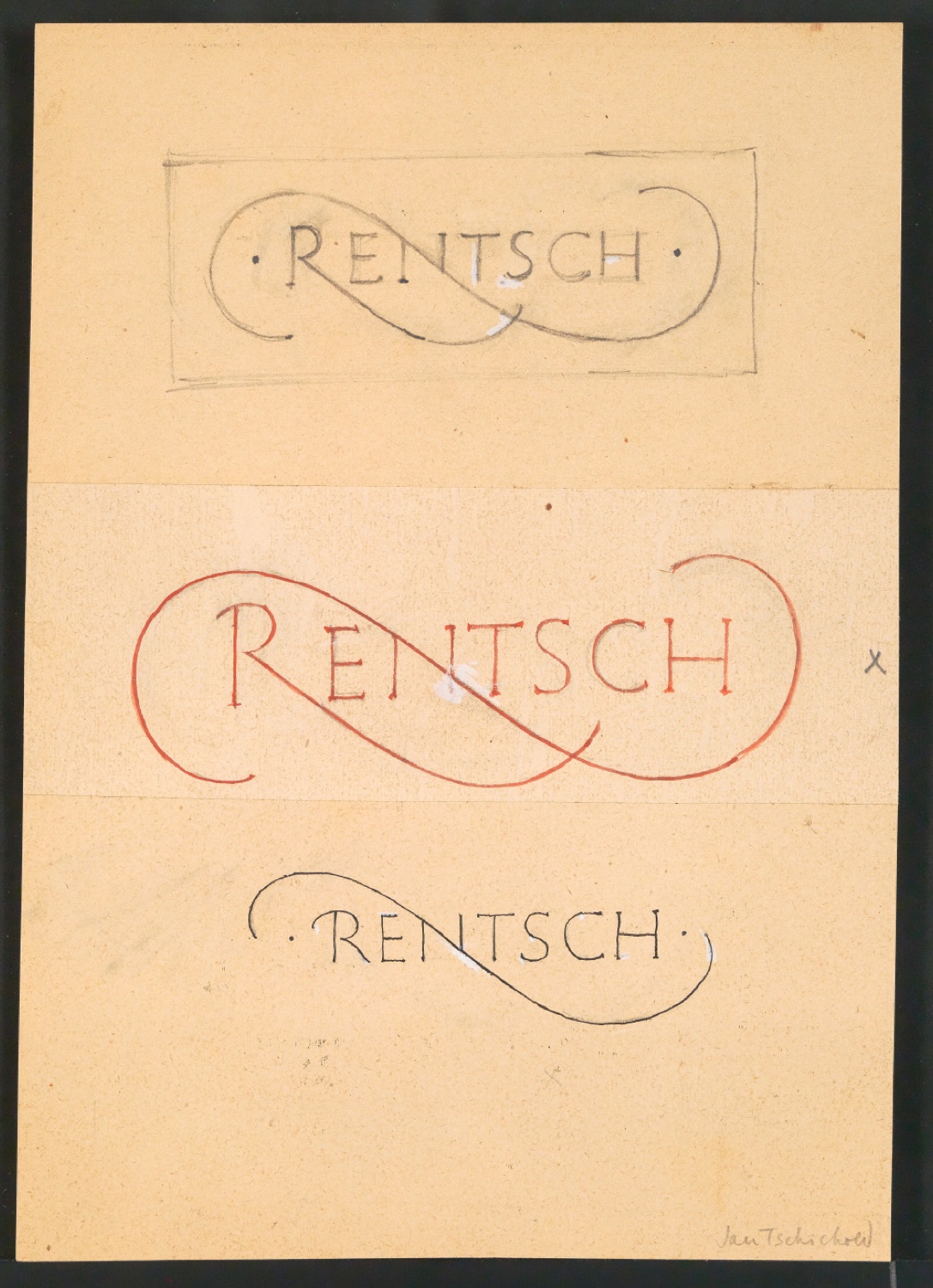 Entwurfszeichnungen von Signet für Georg-Rentsch-Söhne [1950] — Blatt 5
