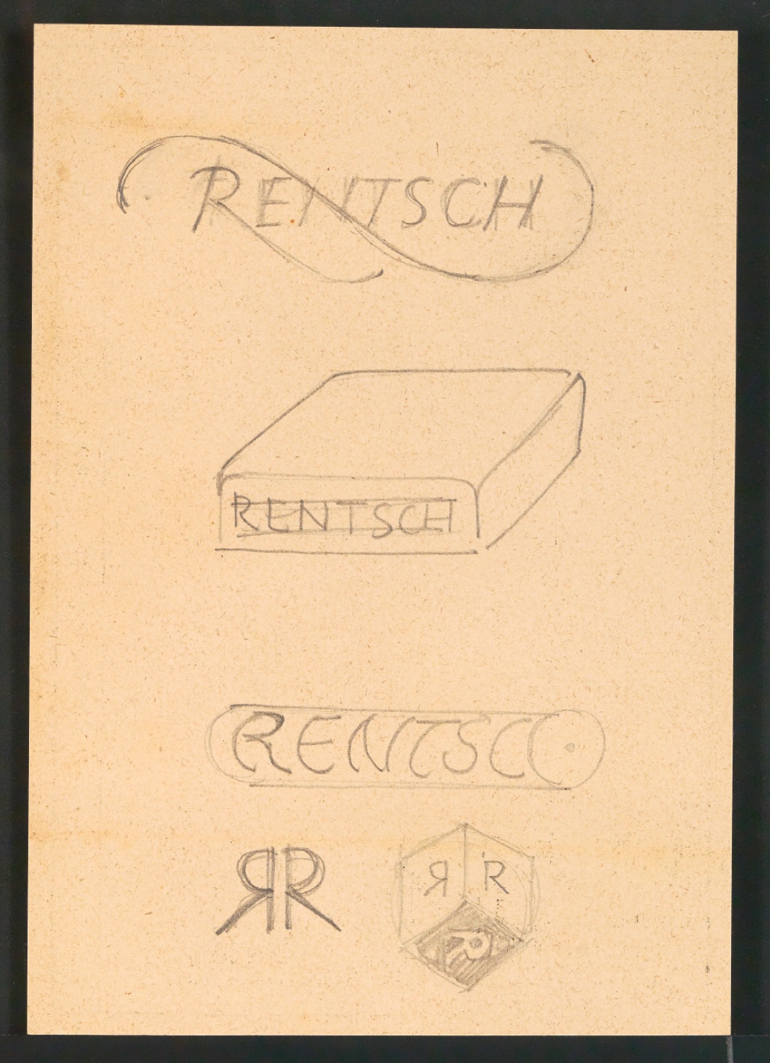 Entwurfszeichnungen von Signet für Georg-Rentsch-Söhne [1950] — Blatt 7