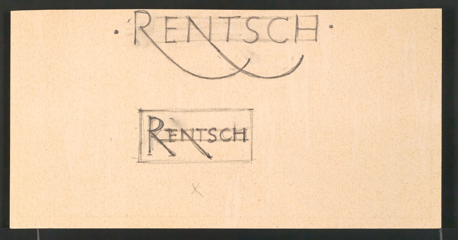 Entwurfszeichnungen von Signet für Georg-Rentsch-Söhne [1950] — Blatt 9